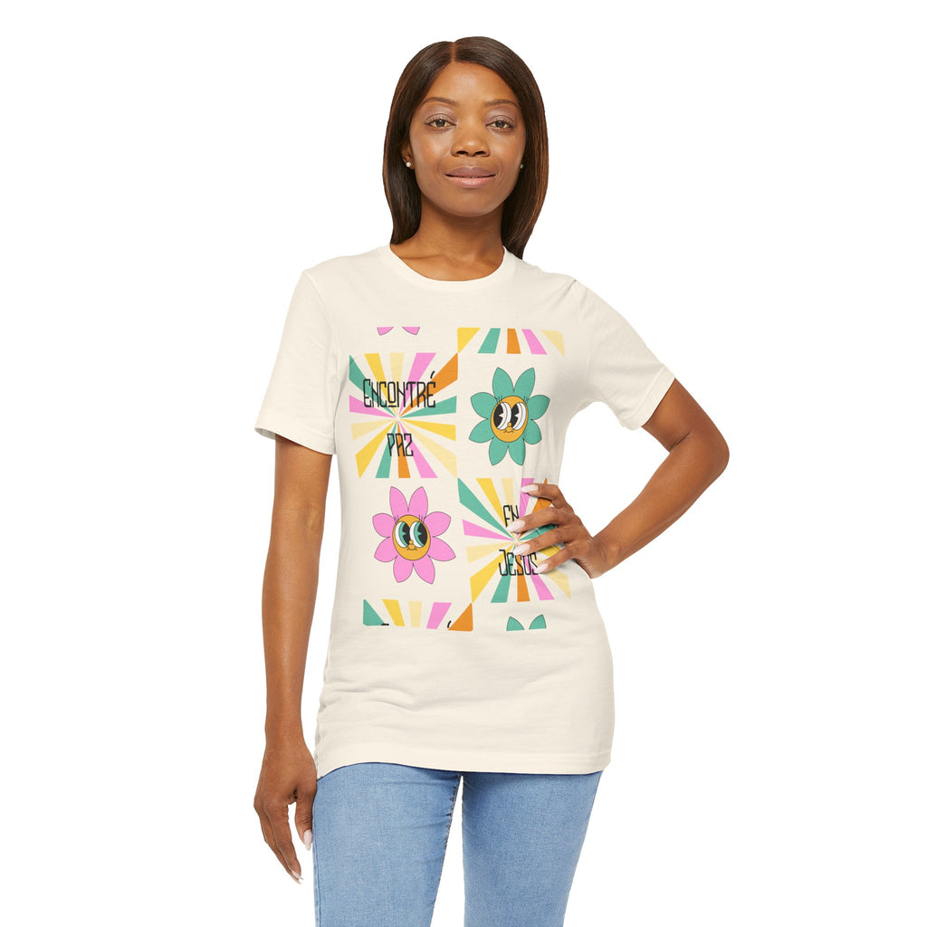 Woman's Spanish "Encontré paz en Jesús"- Camisa Retro Español