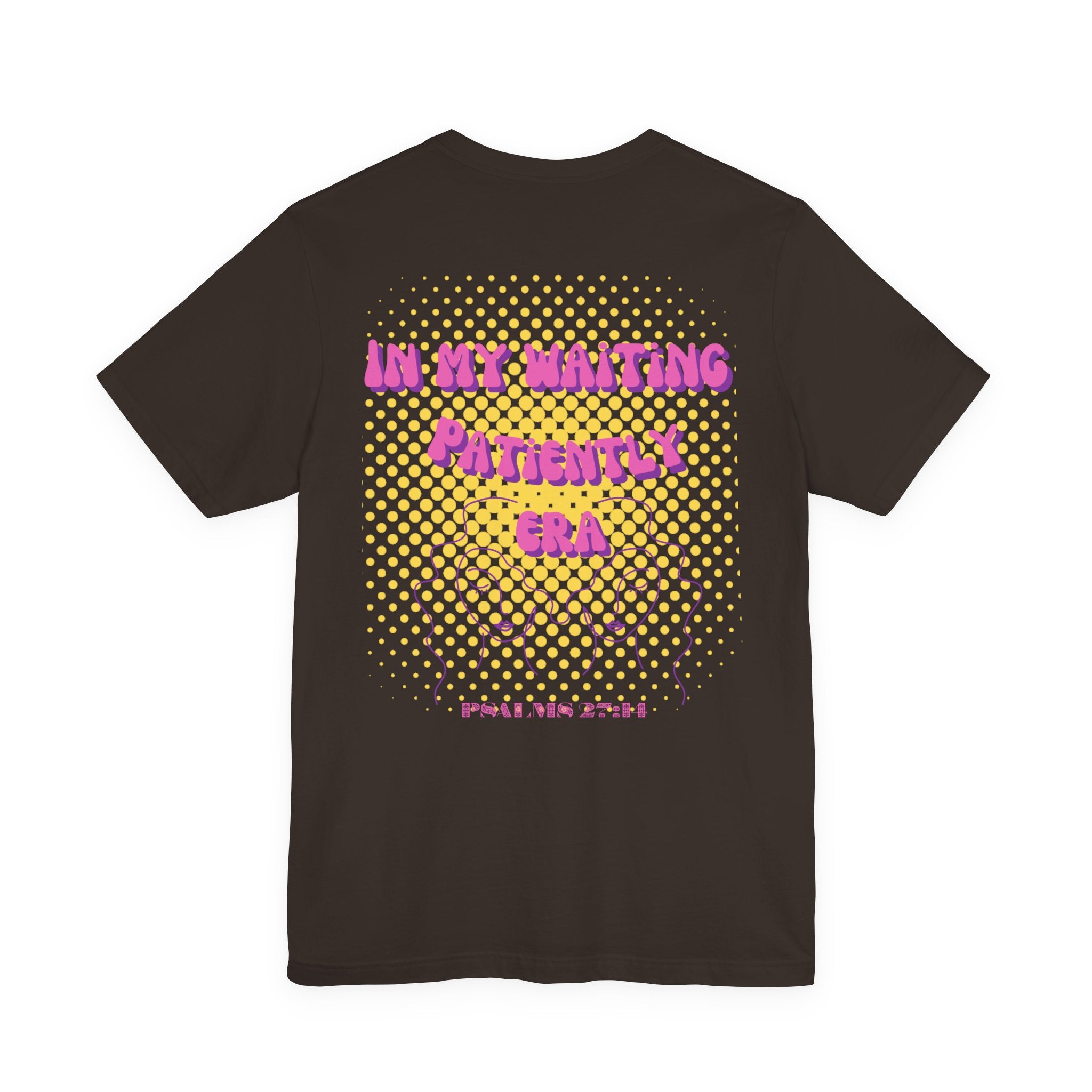 Women's 'In my Waiting Patiently Era' Tee - Yellow Graphic Jersey Short Sleeve