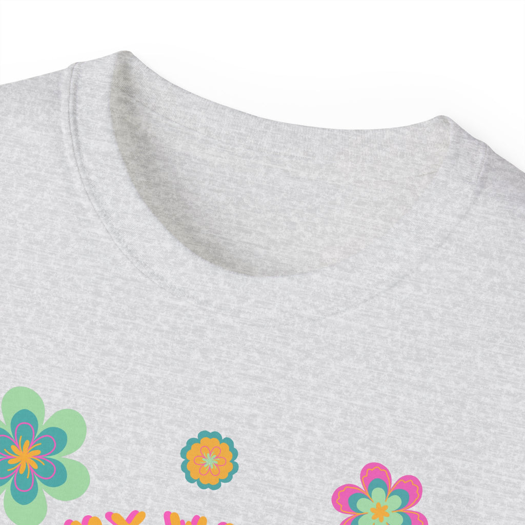 Retro Floral "In My Waiting Patiently Era" Ladies' V-Neck T-Shirt