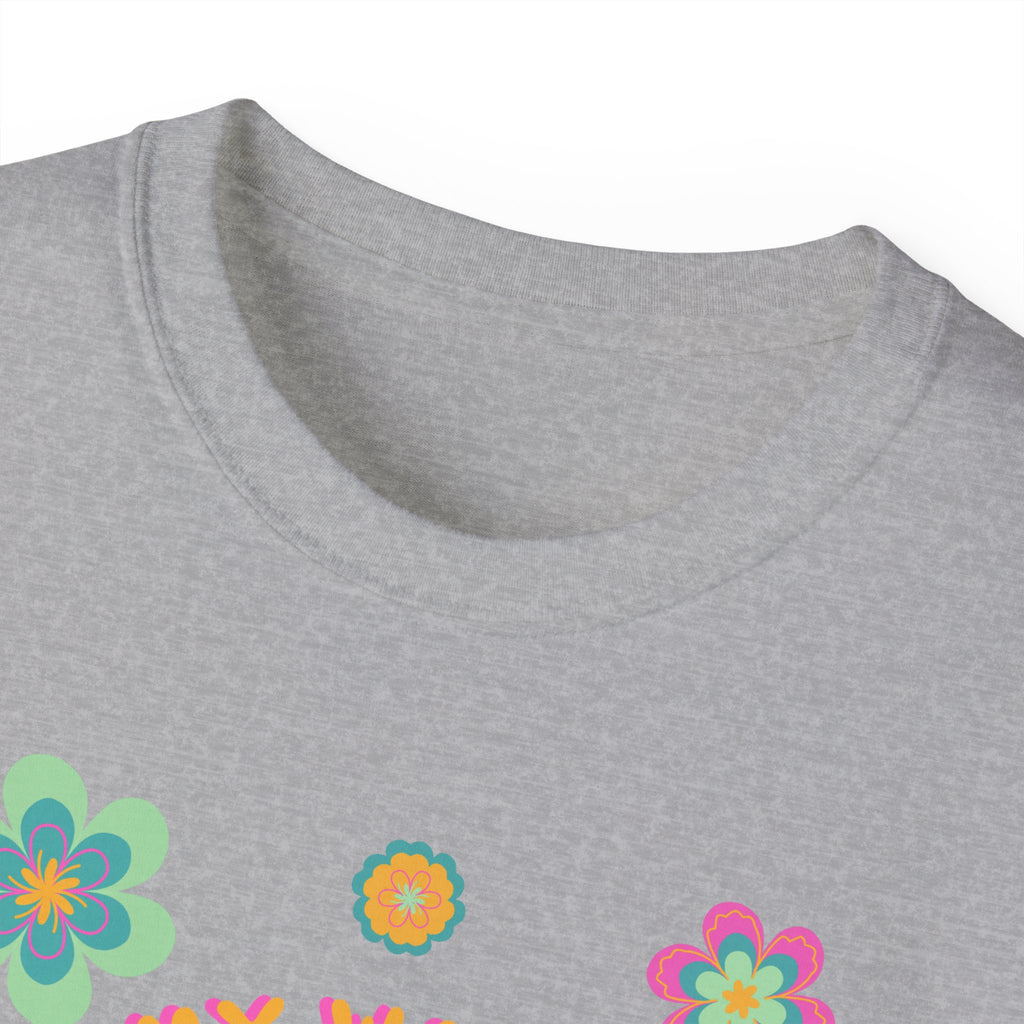 Retro Floral "In My Waiting Patiently Era" Ladies' V-Neck T-Shirt