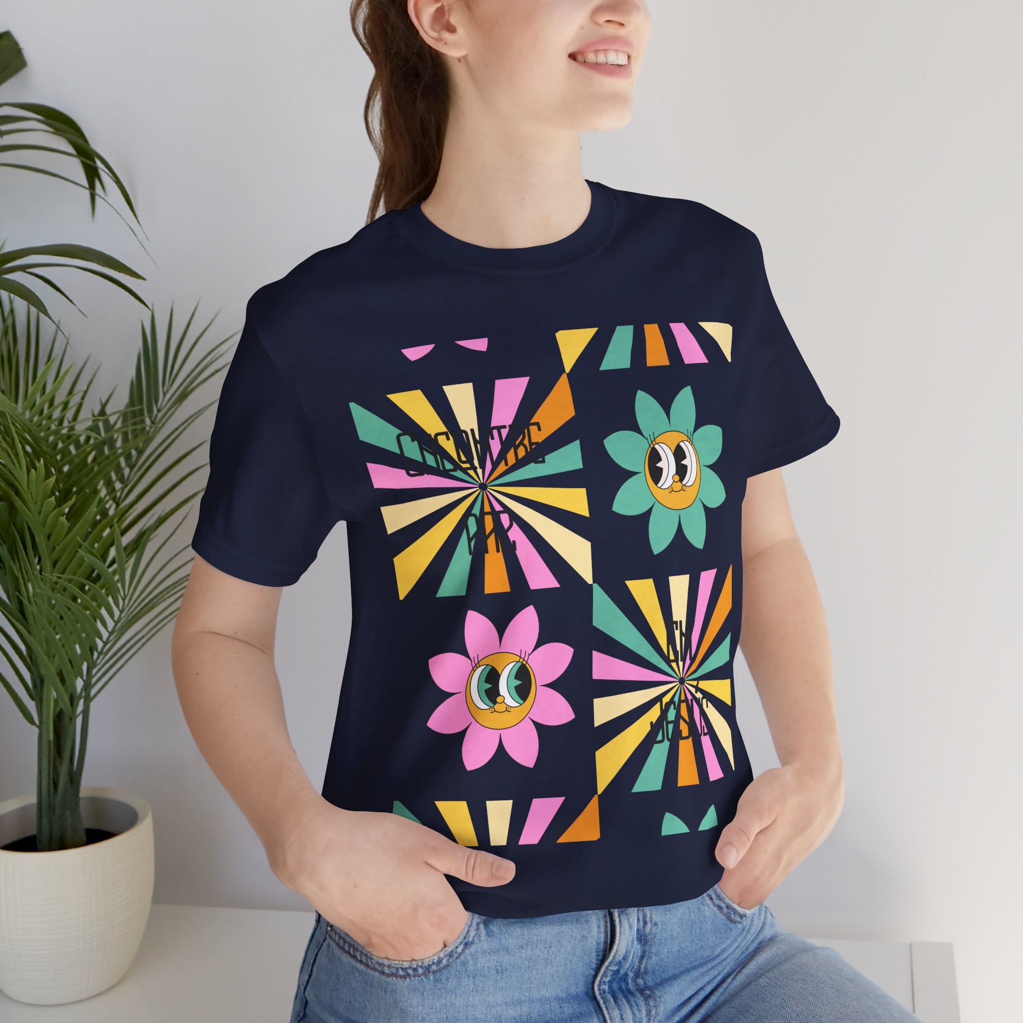 Woman's Spanish "Encontré paz en Jesús"- Camisa Retro Español