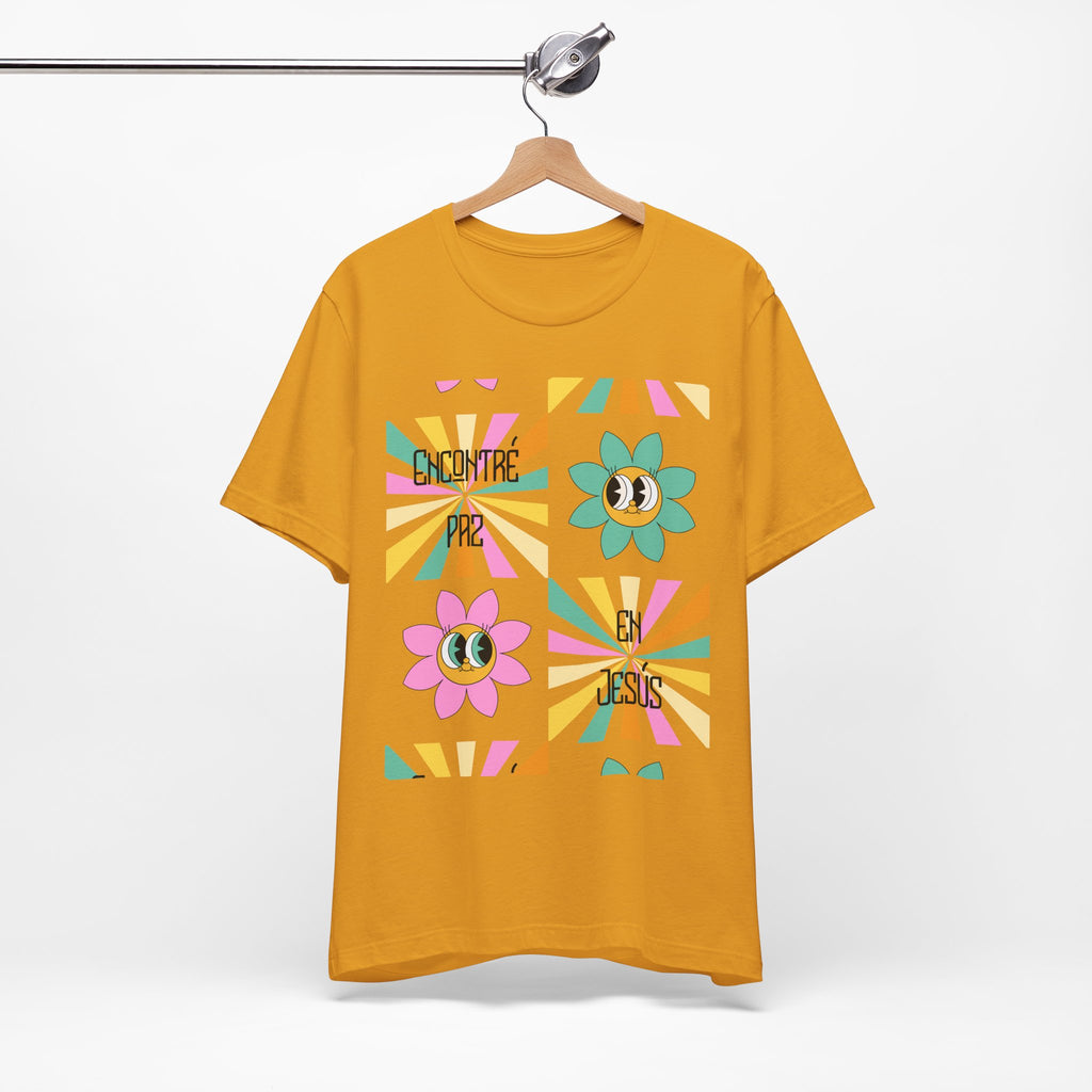 Woman's Spanish "Encontré paz en Jesús"- Camisa Retro Español
