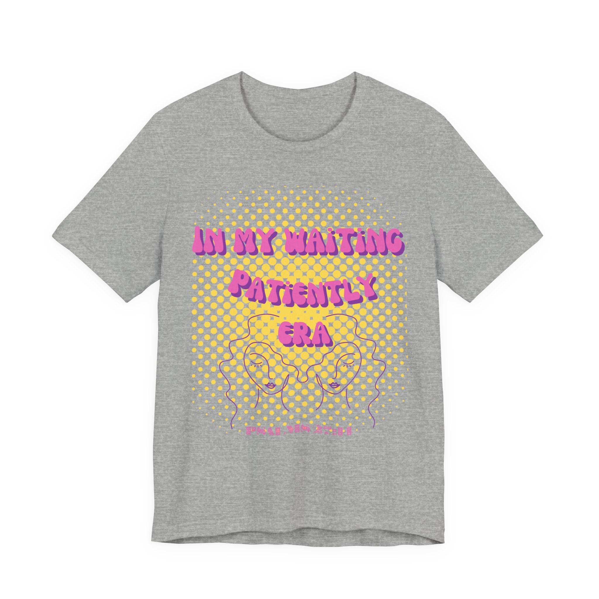 Women's 'In my Waiting Patiently Era' Tee - Yellow Graphic Jersey Short Sleeve