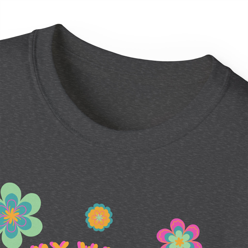 Retro Floral "In My Waiting Patiently Era" Ladies' V-Neck T-Shirt