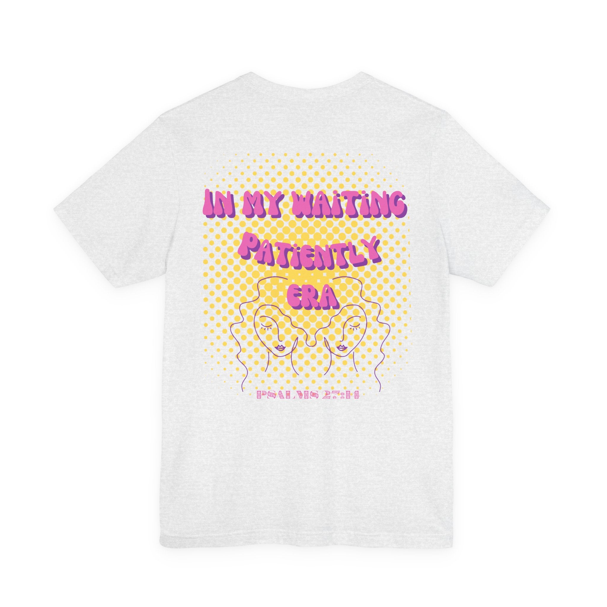 Women's 'In my Waiting Patiently Era' Tee - Yellow Graphic Jersey Short Sleeve