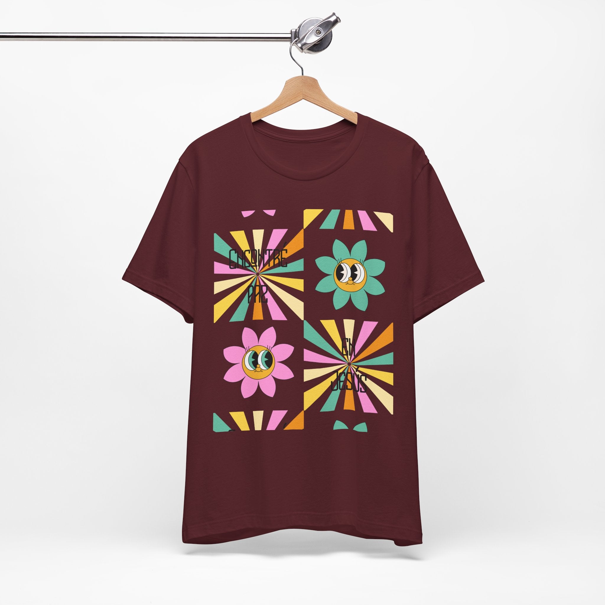 Woman's Spanish "Encontré paz en Jesús"- Camisa Retro Español