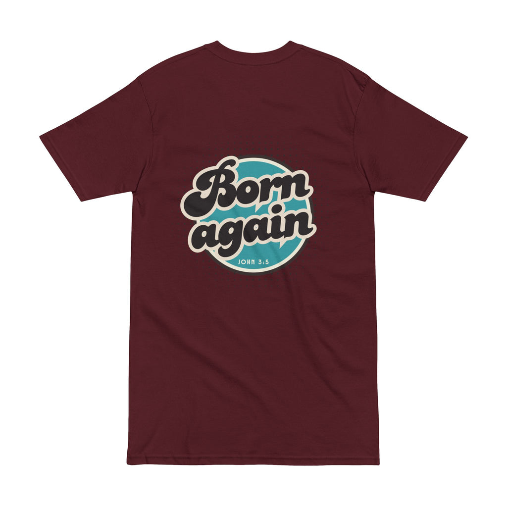 Men's 'Born Again' T-Shirt — Retro Christian Faith Tee (John 3:5)