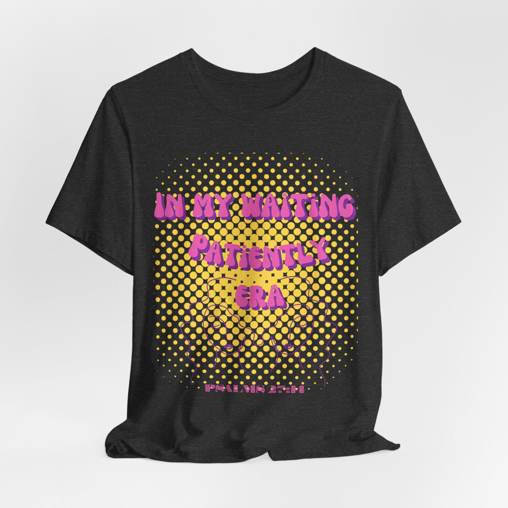 Women's 'In my Waiting Patiently Era' Tee - Yellow Graphic Jersey Short Sleeve