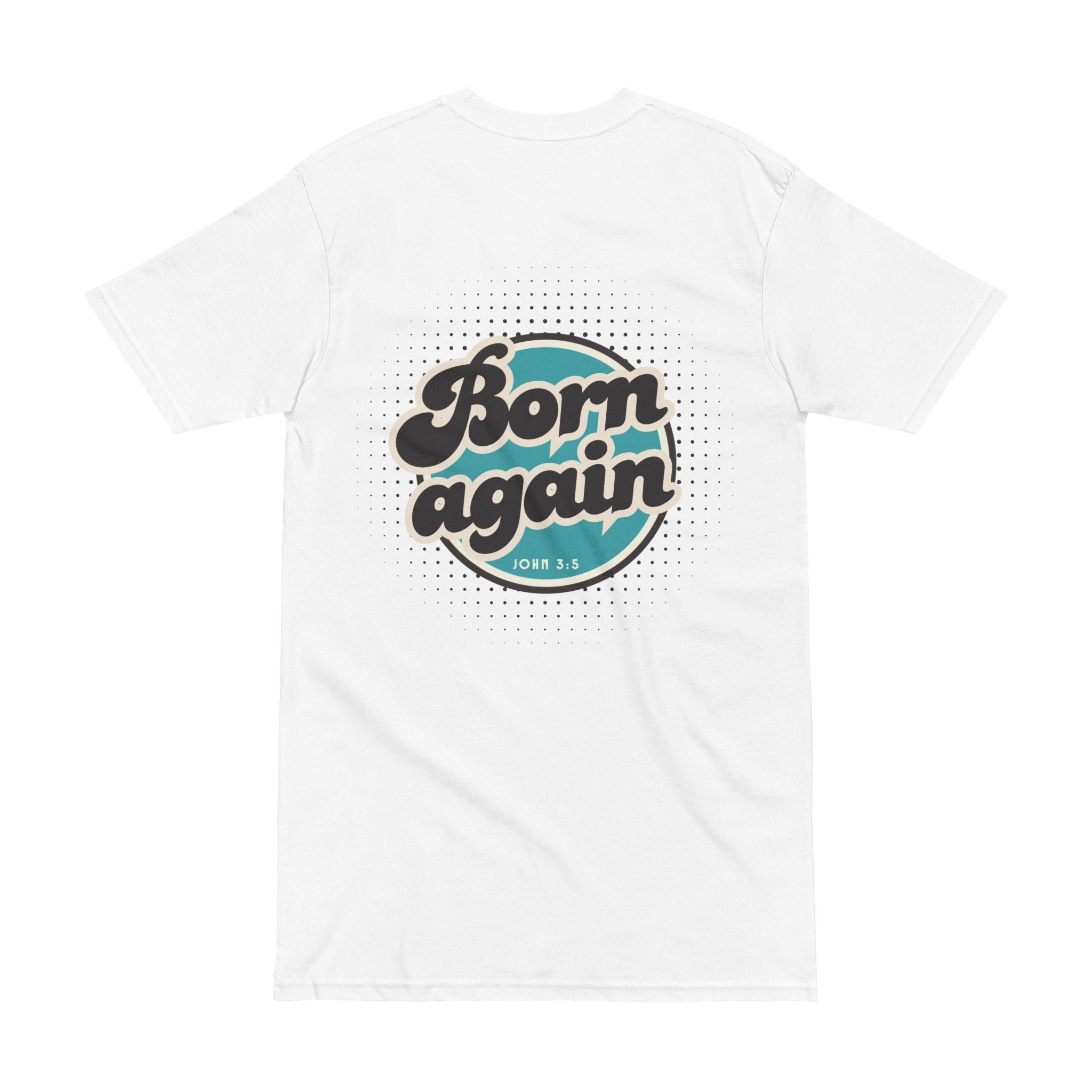 Men's 'Born Again' T-Shirt — Retro Christian Faith Tee (John 3:5)