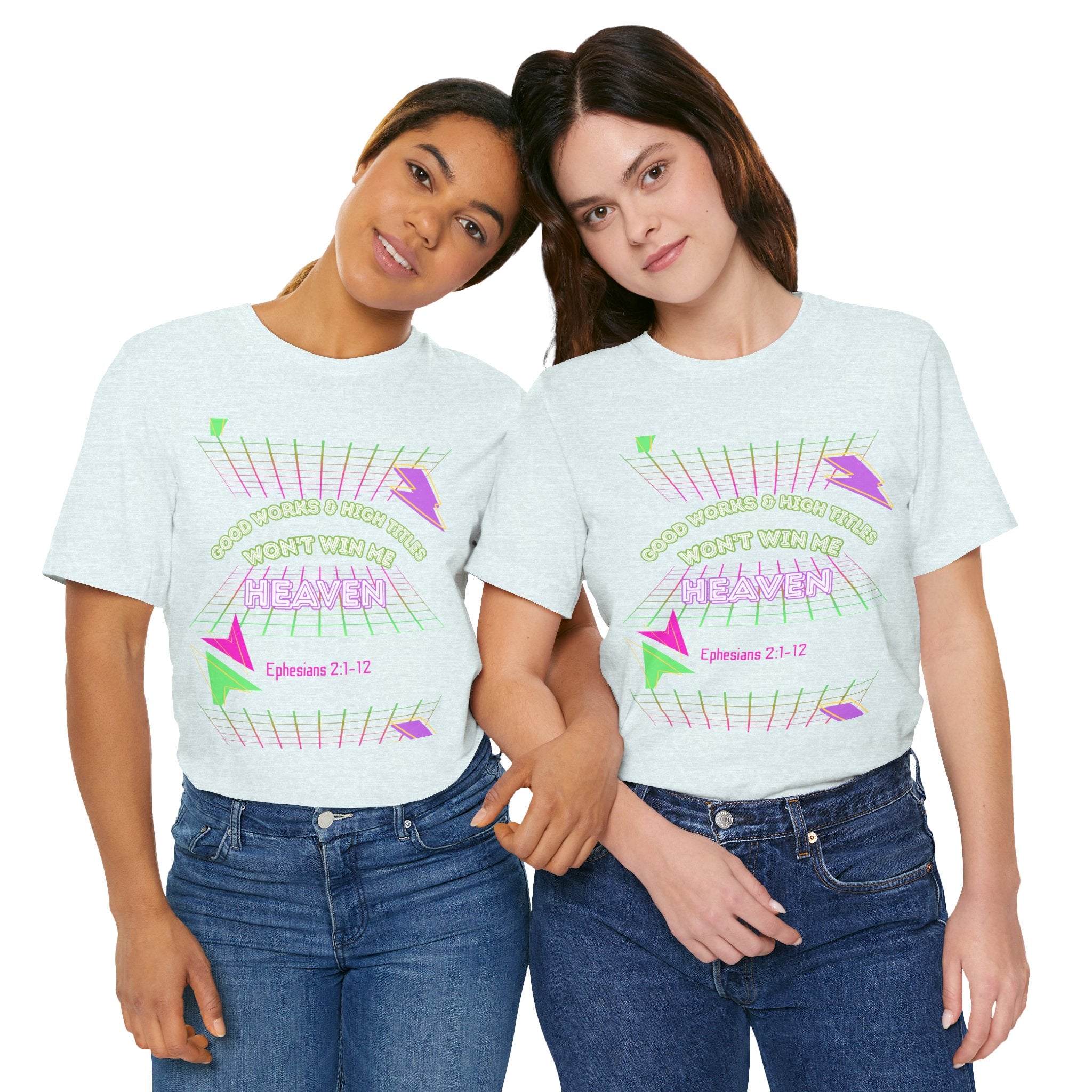Woman's "Good works" Retro Tee— Ephesians 2:1-12 Retro Christian T-Shirt