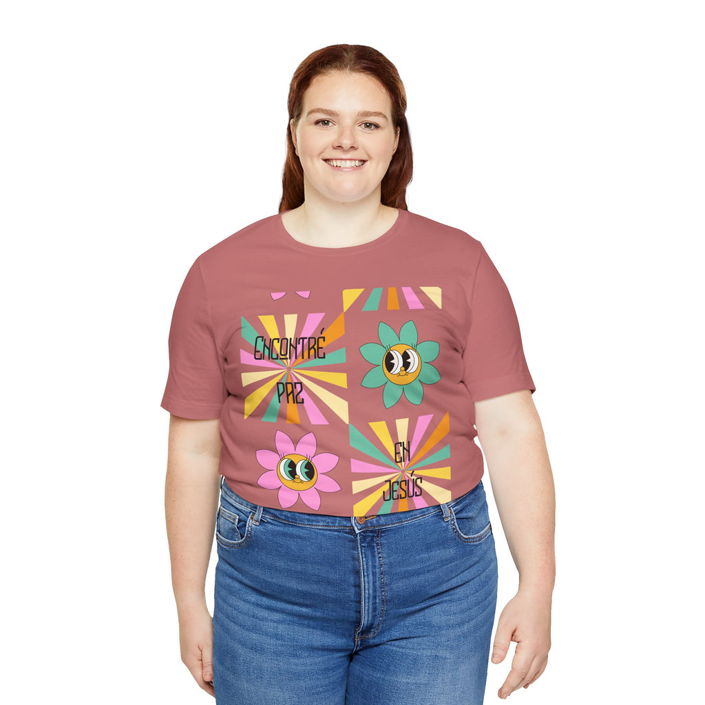 Woman's Spanish "Encontré paz en Jesús"- Camisa Retro Español
