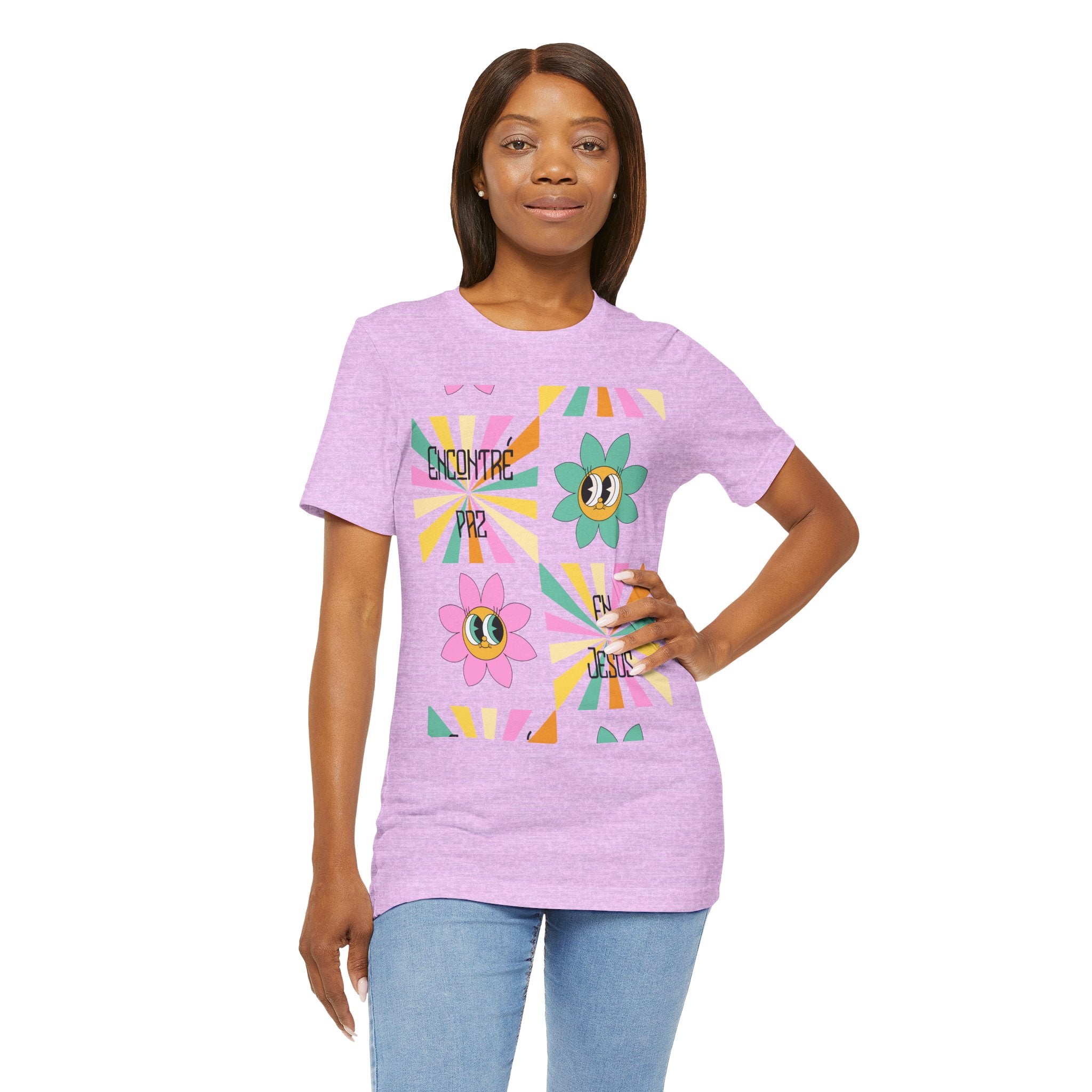 Woman's Spanish "Encontré paz en Jesús"- Camisa Retro Español