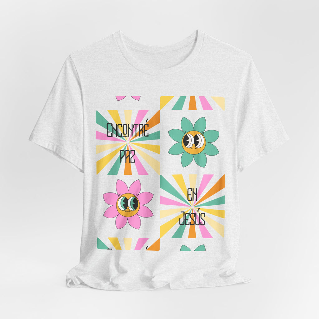 Woman's Spanish "Encontré paz en Jesús"- Camisa Retro Español
