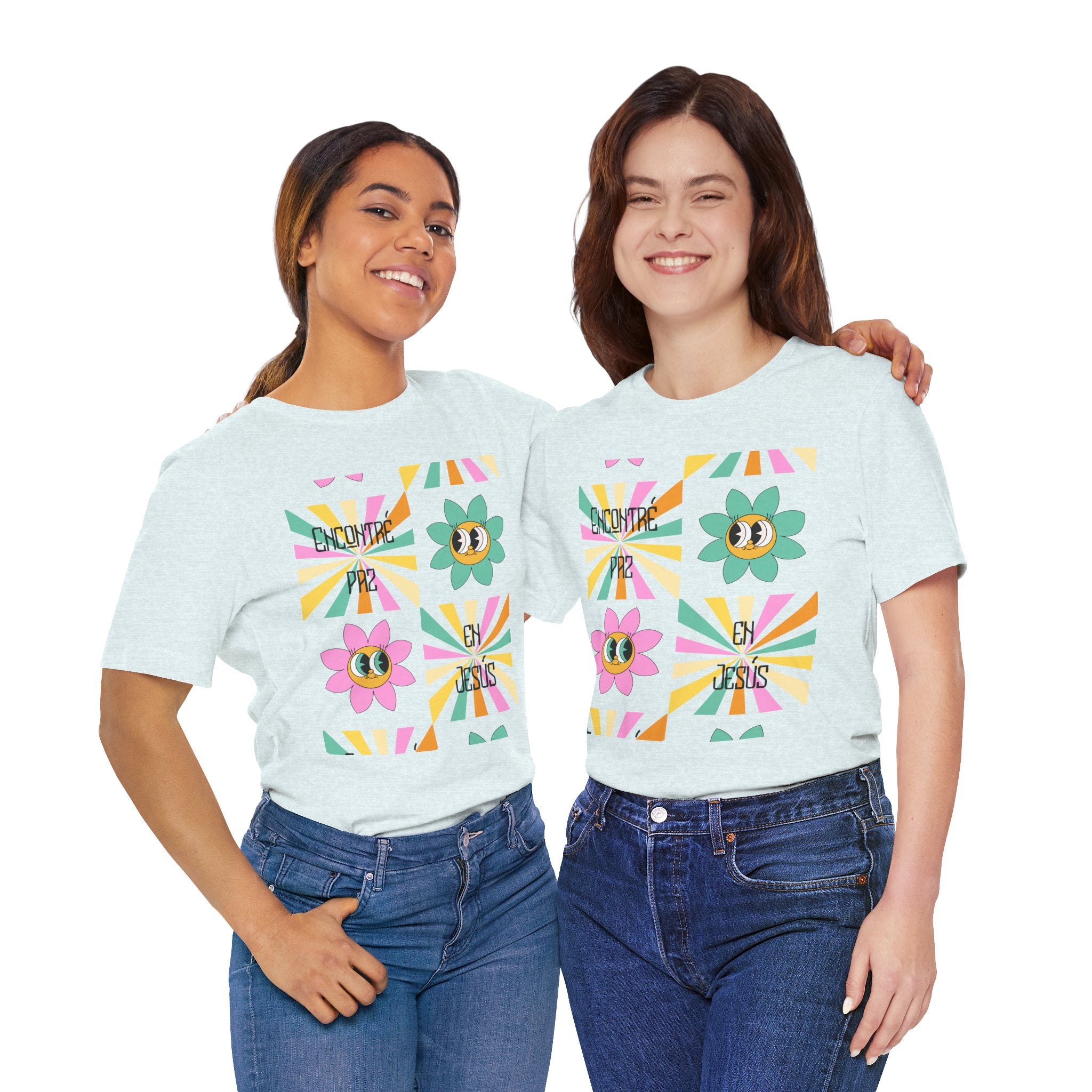 Woman's Spanish "Encontré paz en Jesús"- Camisa Retro Español