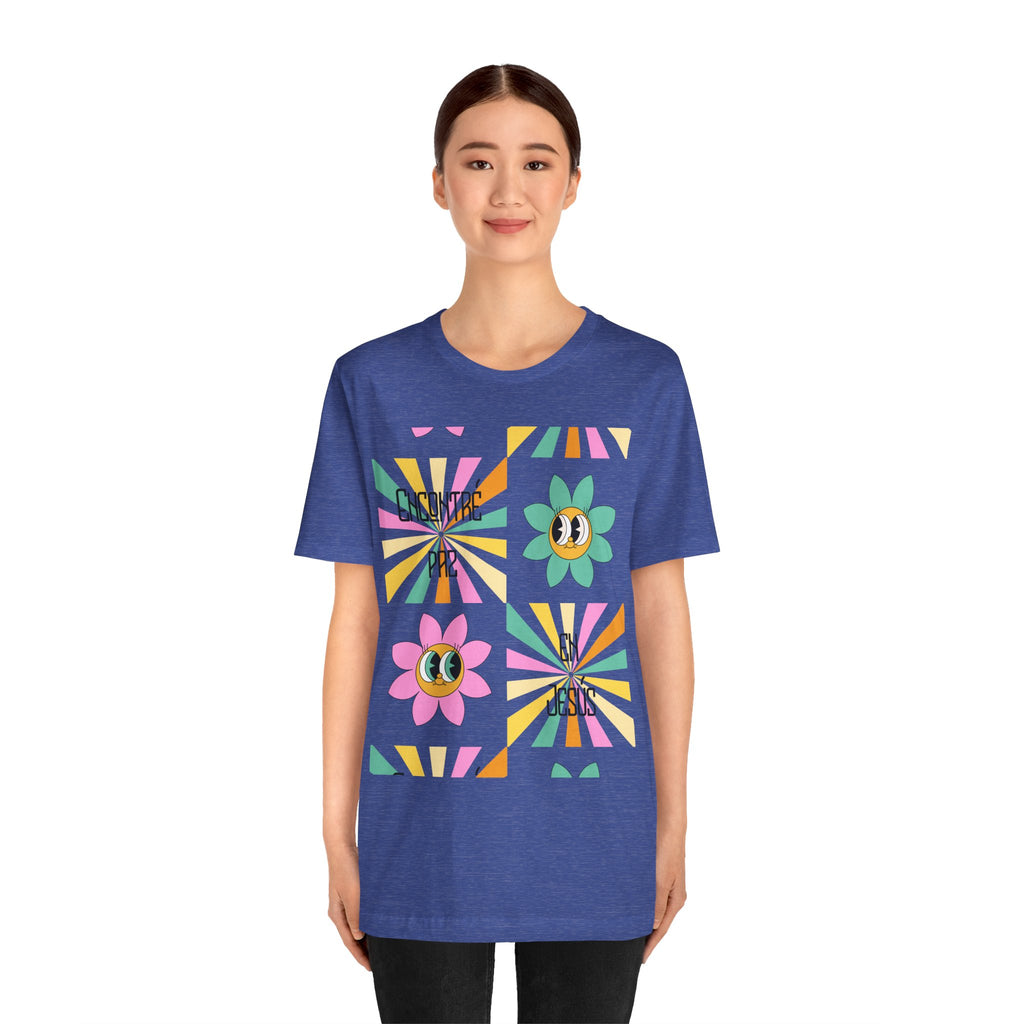 Woman's Spanish "Encontré paz en Jesús"- Camisa Retro Español