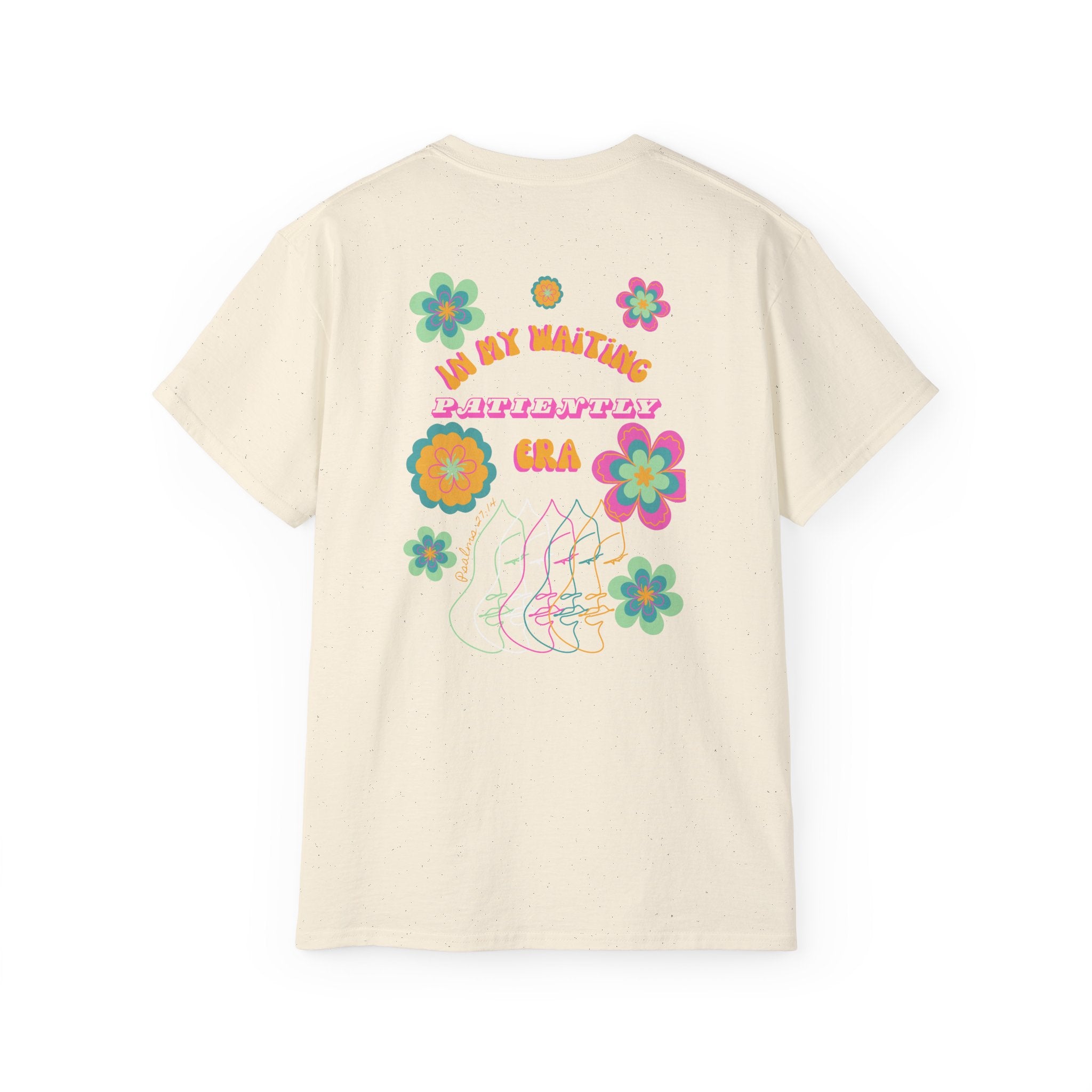 Retro Floral "In My Waiting Patiently Era" Ladies' V-Neck T-Shirt