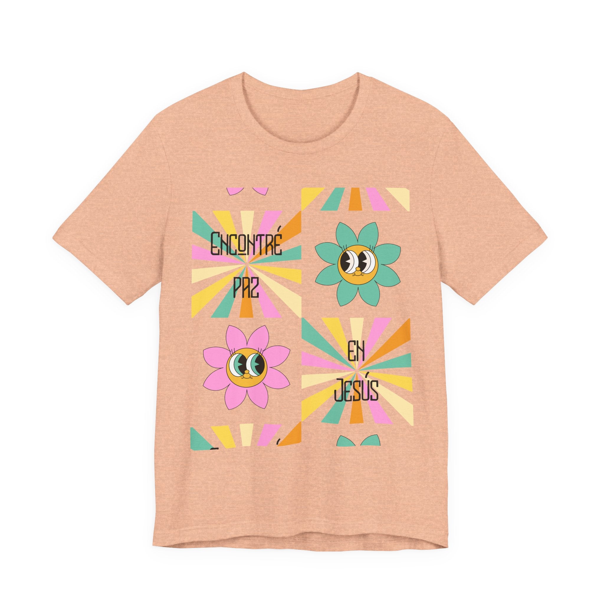 Woman's Spanish "Encontré paz en Jesús"- Camisa Retro Español