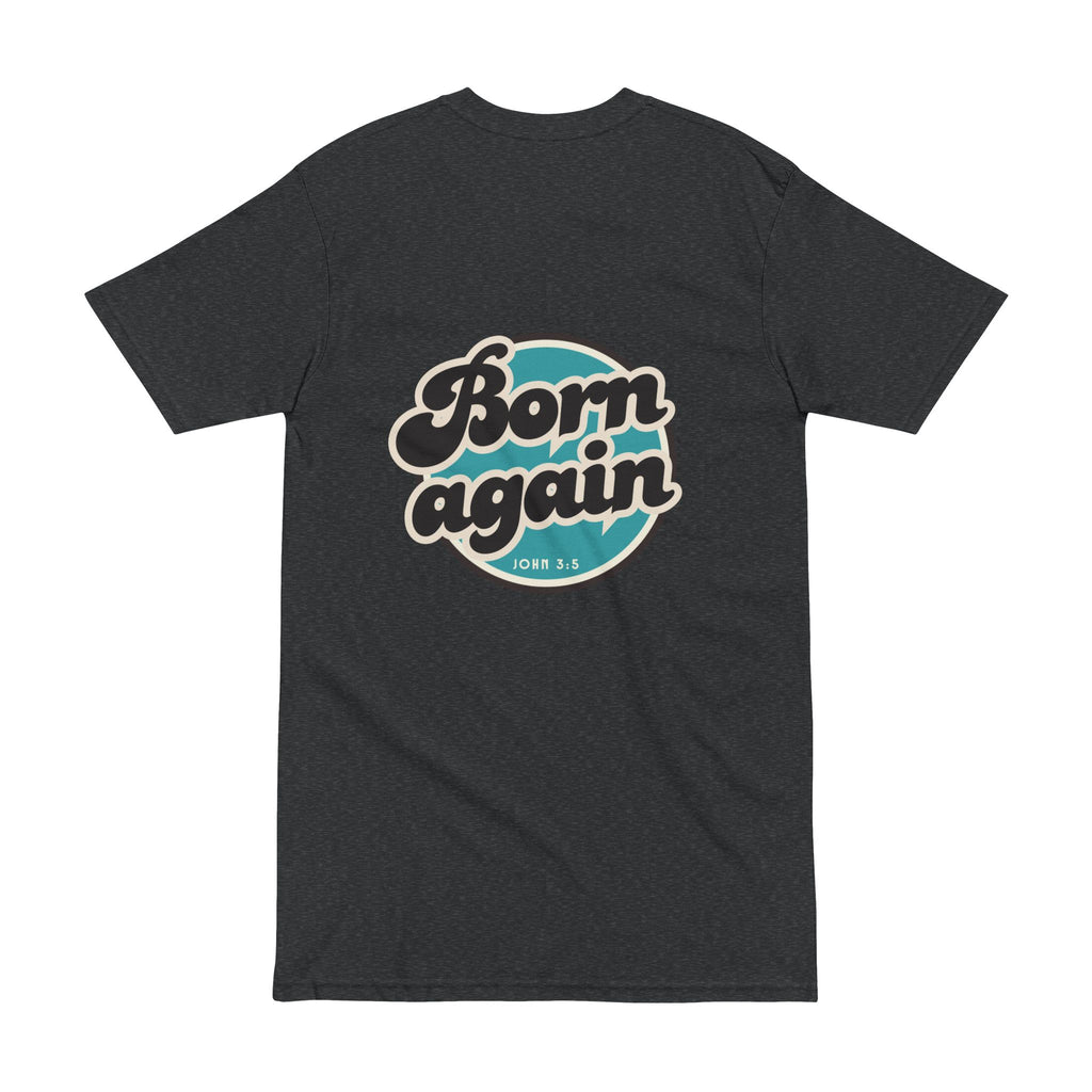 Men's 'Born Again' T-Shirt — Retro Christian Faith Tee (John 3:5)