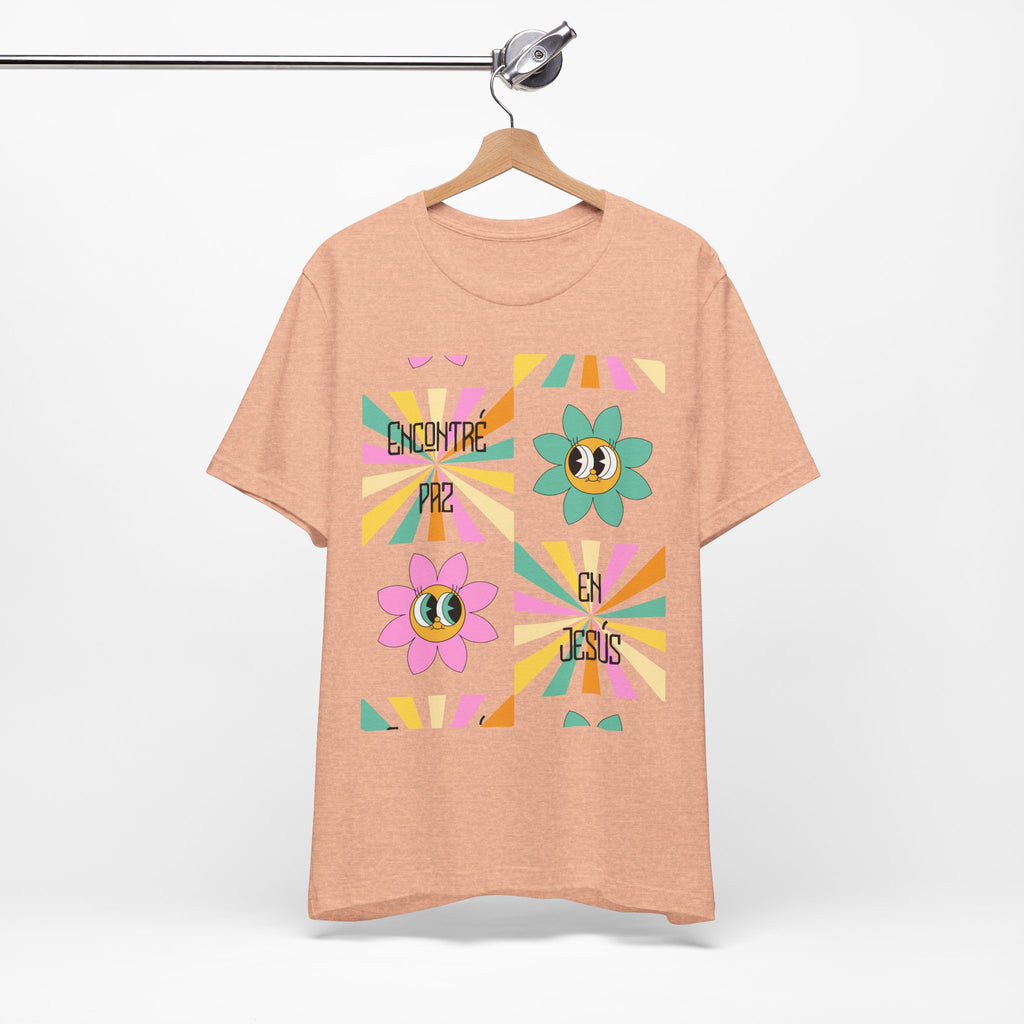 Woman's Spanish "Encontré paz en Jesús"- Camisa Retro Español