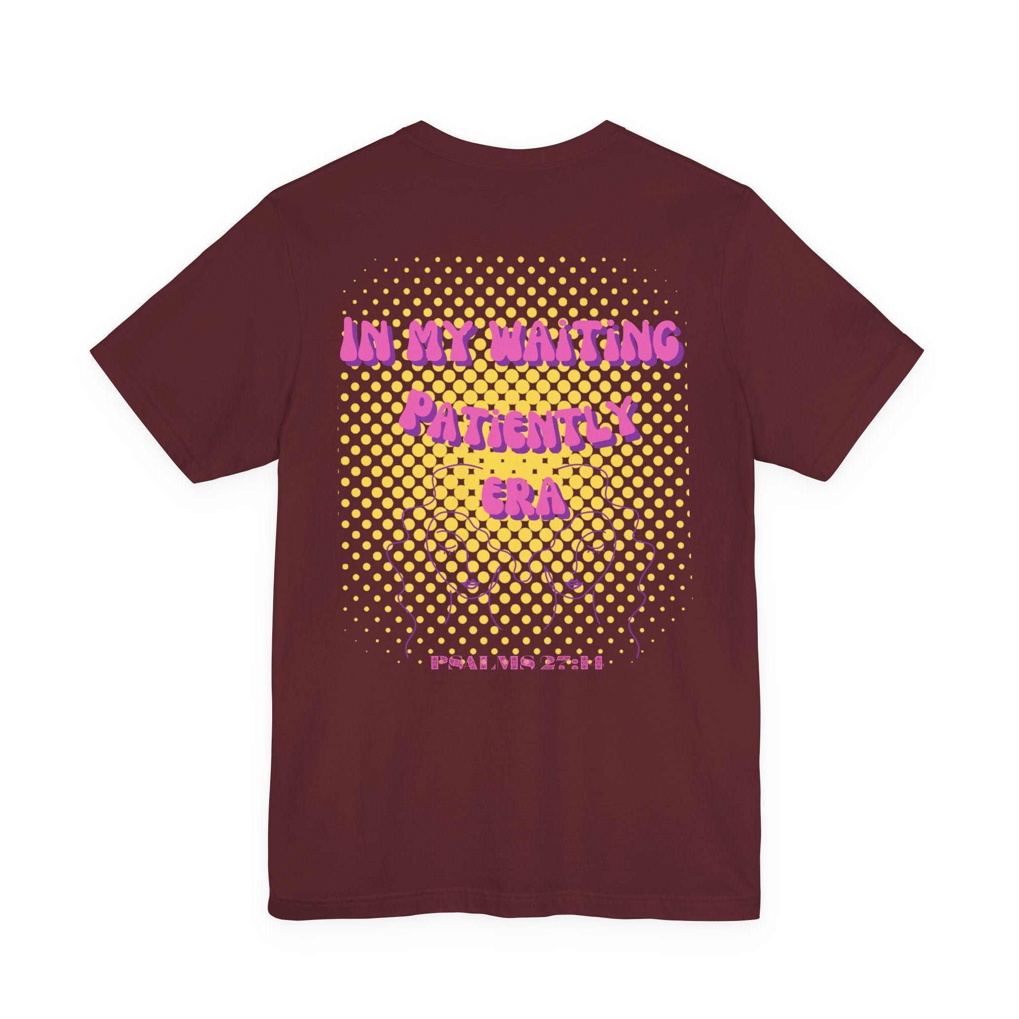 Women's 'In my Waiting Patiently Era' Tee - Yellow Graphic Jersey Short Sleeve