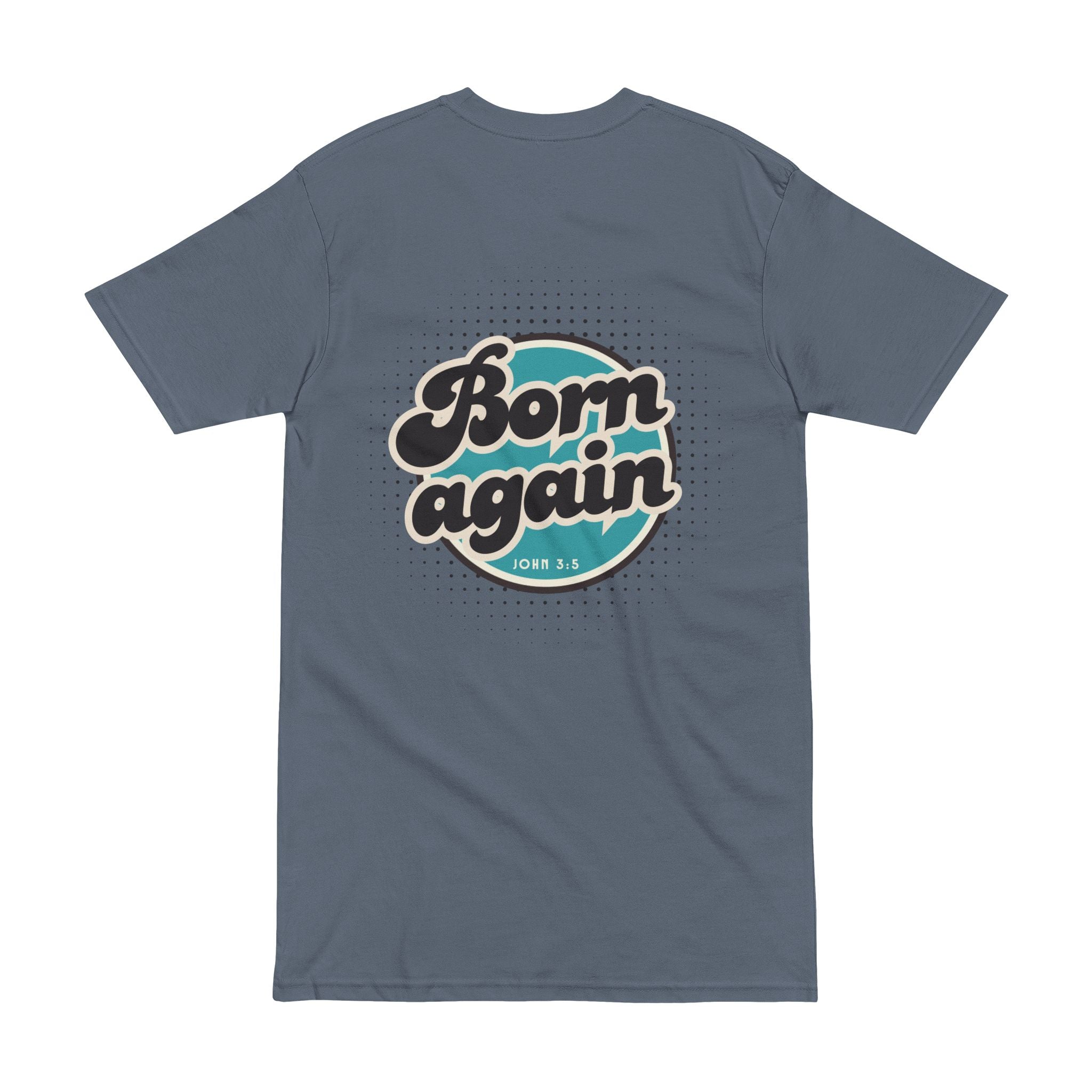 Men's 'Born Again' T-Shirt — Retro Christian Faith Tee (John 3:5)