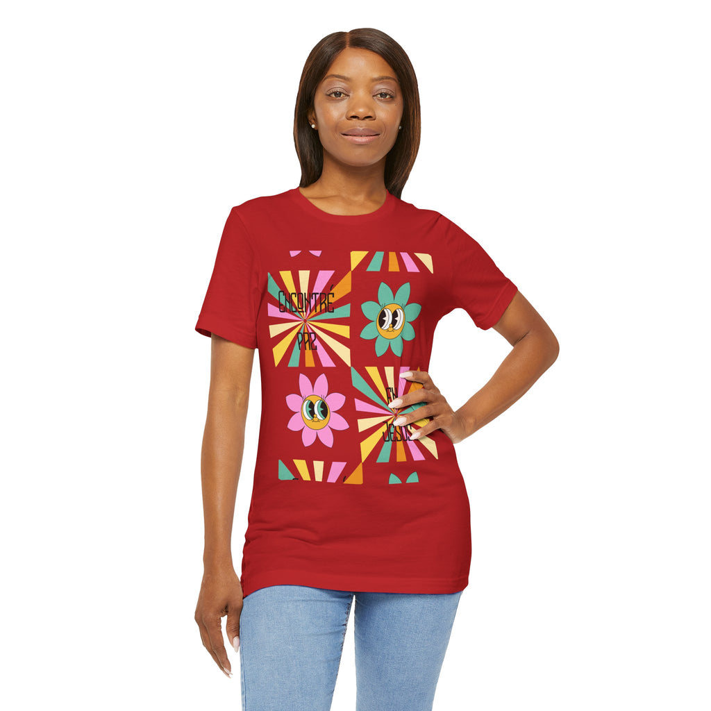 Woman's Spanish "Encontré paz en Jesús"- Camisa Retro Español