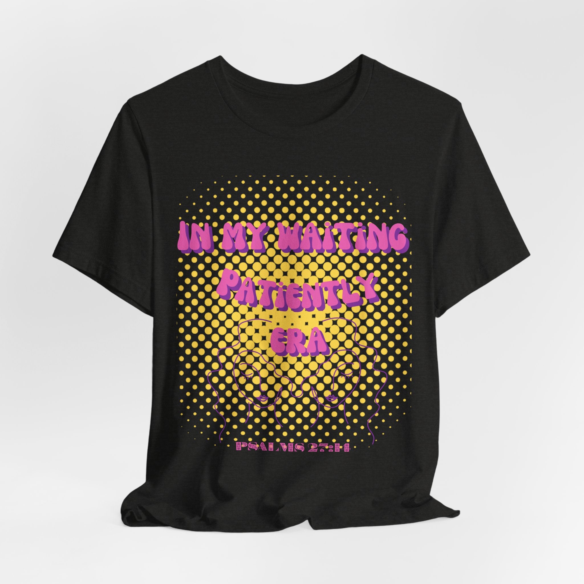 Women's 'In my Waiting Patiently Era' Tee - Yellow Graphic Jersey Short Sleeve