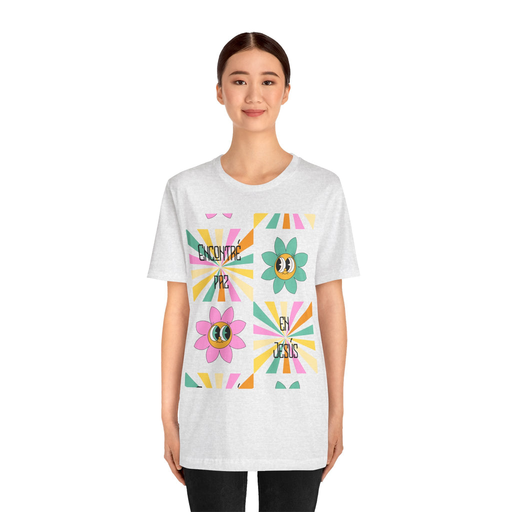 Woman's Spanish "Encontré paz en Jesús"- Camisa Retro Español