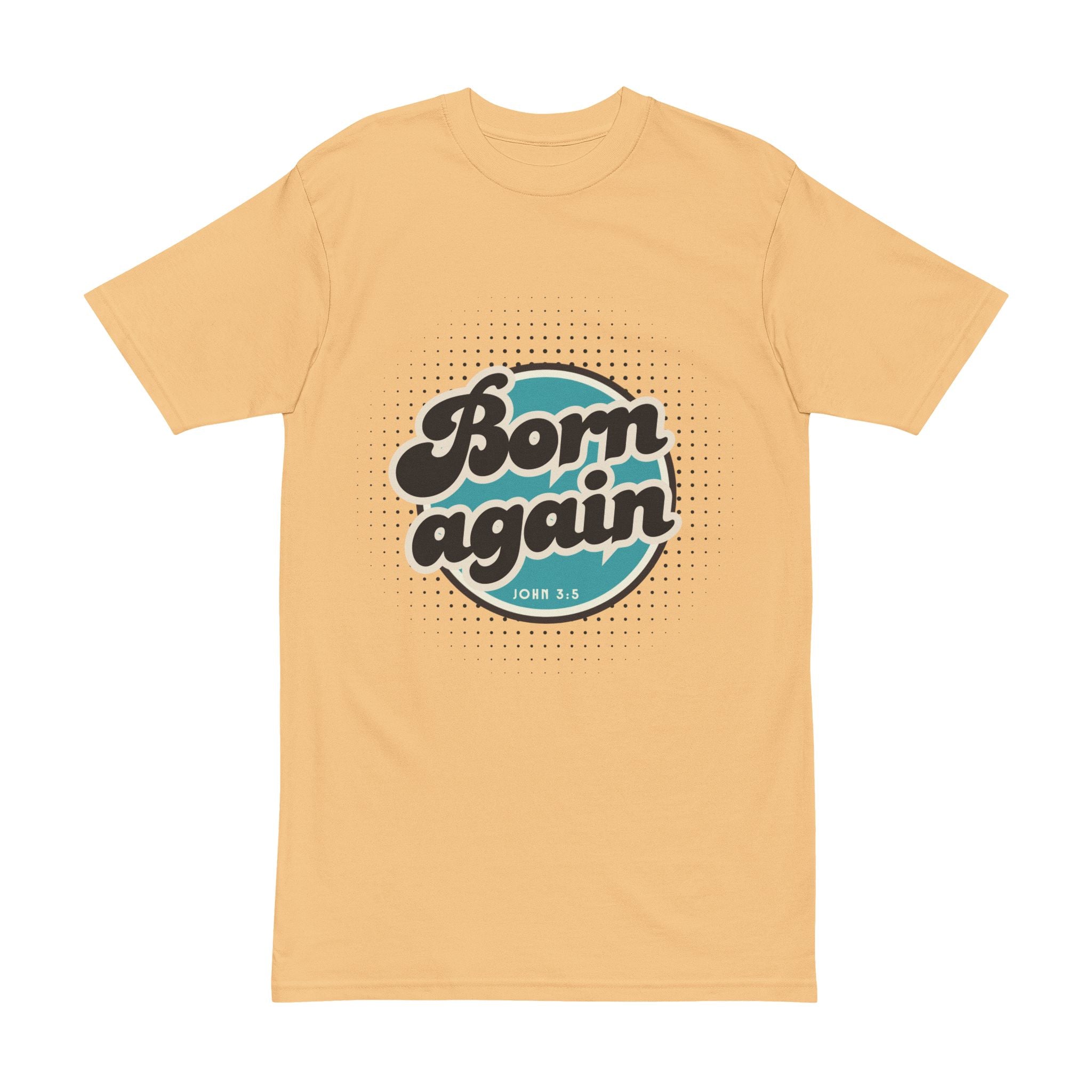Men's 'Born Again' T-Shirt — Retro Christian Faith Tee (John 3:5)