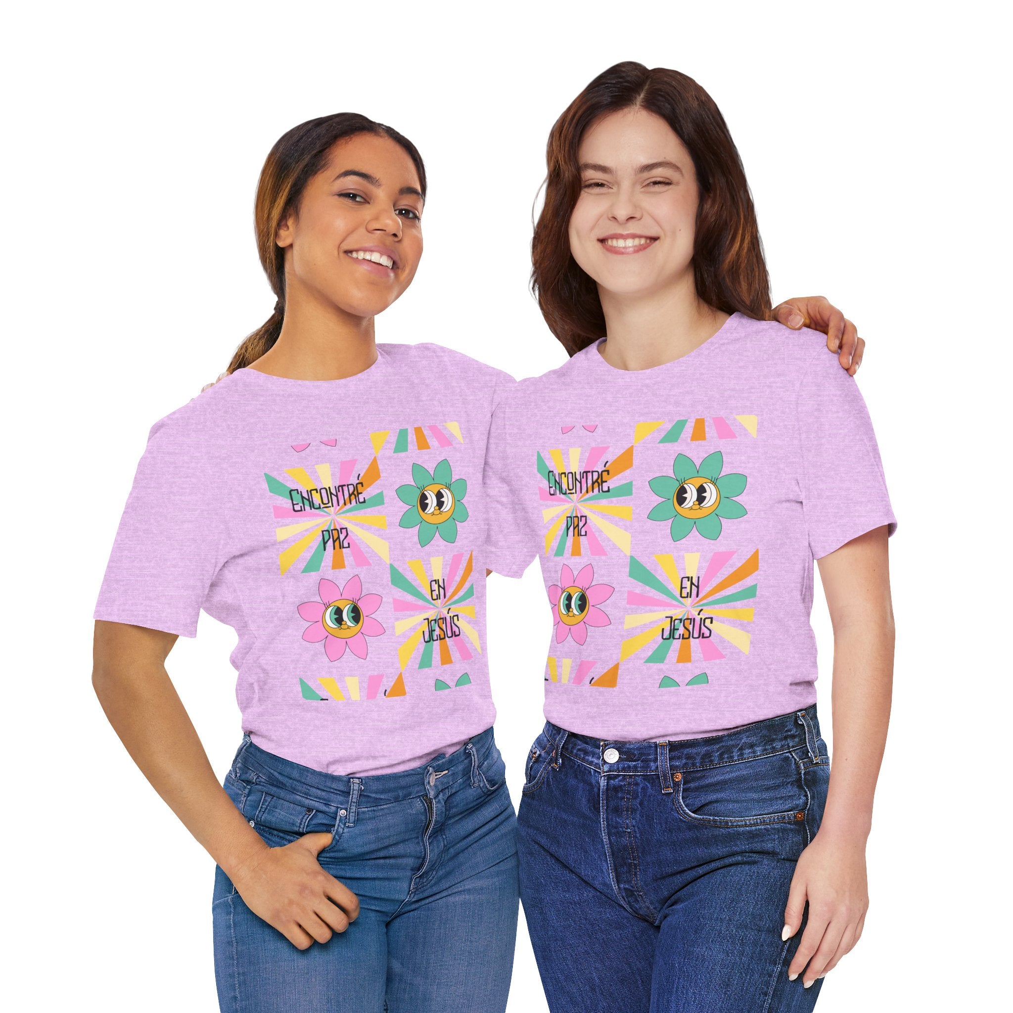 Woman's Spanish "Encontré paz en Jesús"- Camisa Retro Español