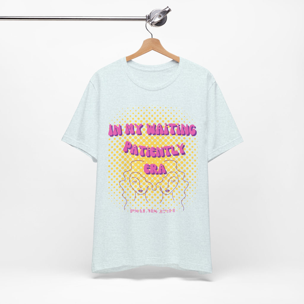 Women's 'In my Waiting Patiently Era' Tee - Yellow Graphic Jersey Short Sleeve