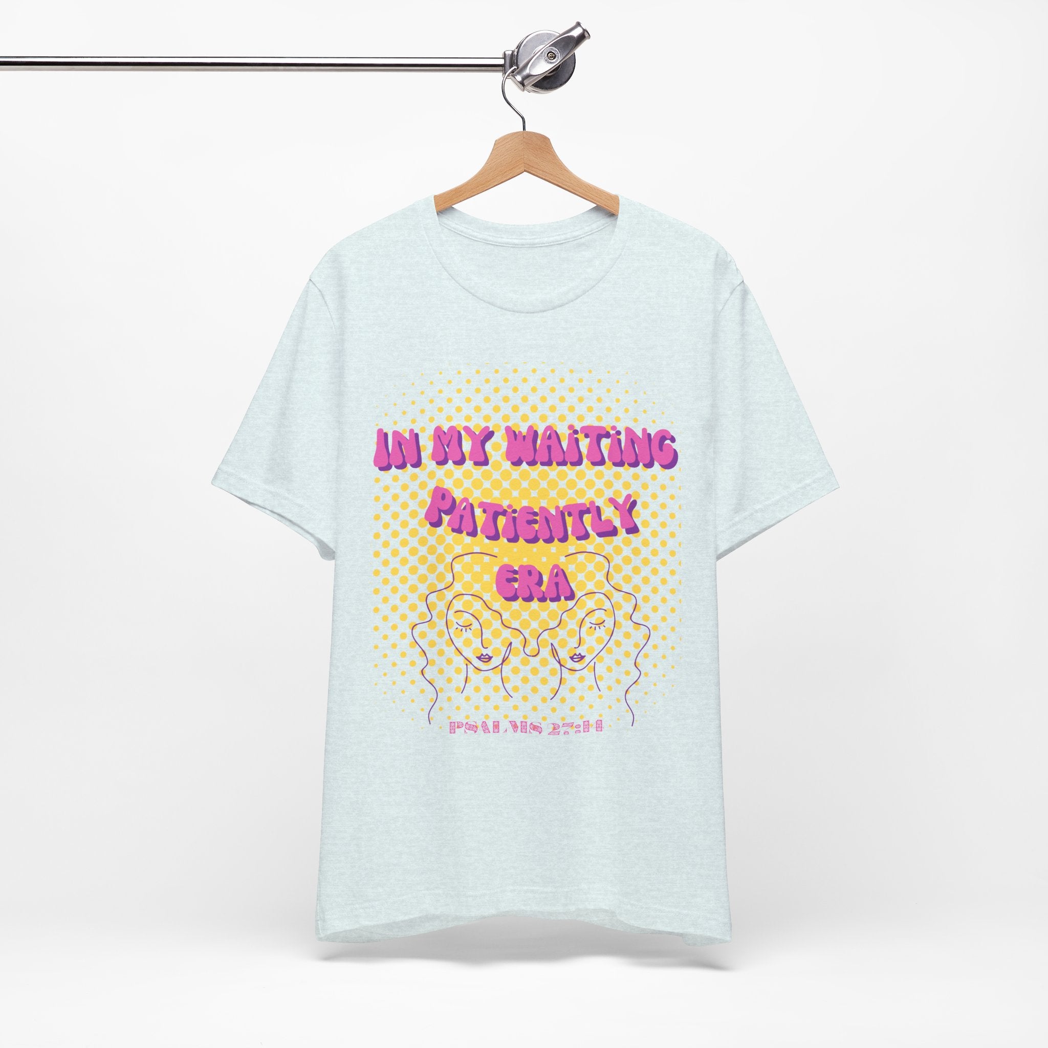 Women's 'In my Waiting Patiently Era' Tee - Yellow Graphic Jersey Short Sleeve