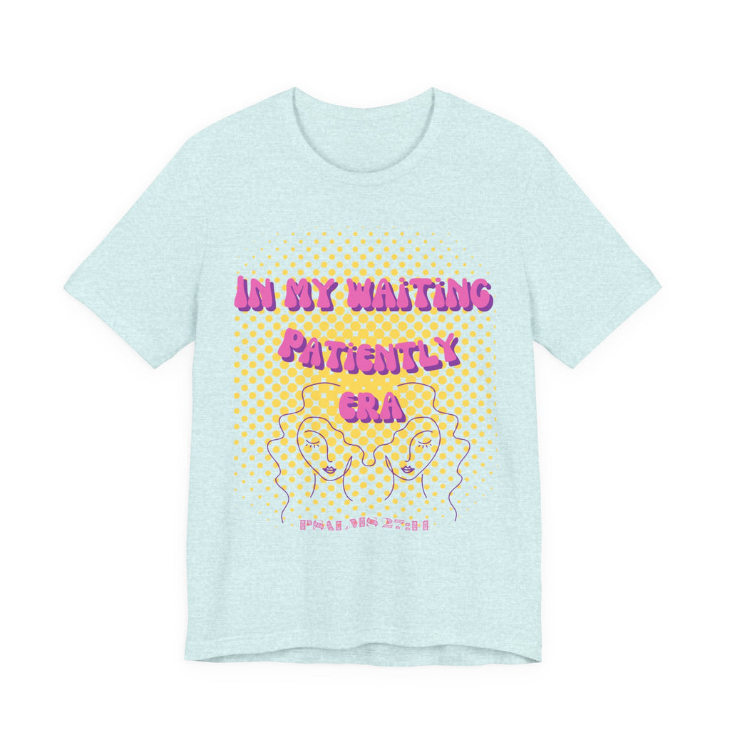 Women's 'In my Waiting Patiently Era' Tee - Yellow Graphic Jersey Short Sleeve