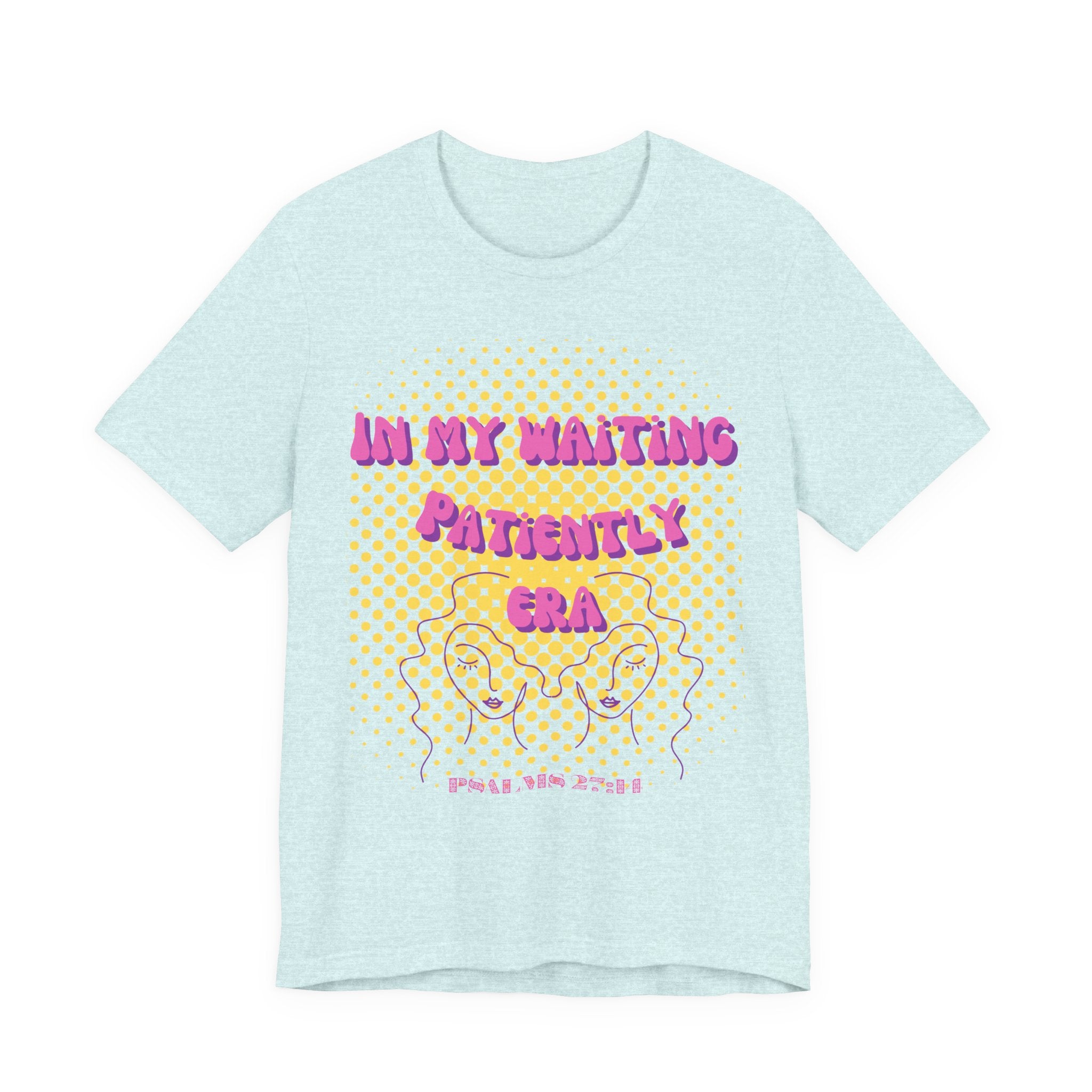Women's 'In my Waiting Patiently Era' Tee - Yellow Graphic Jersey Short Sleeve