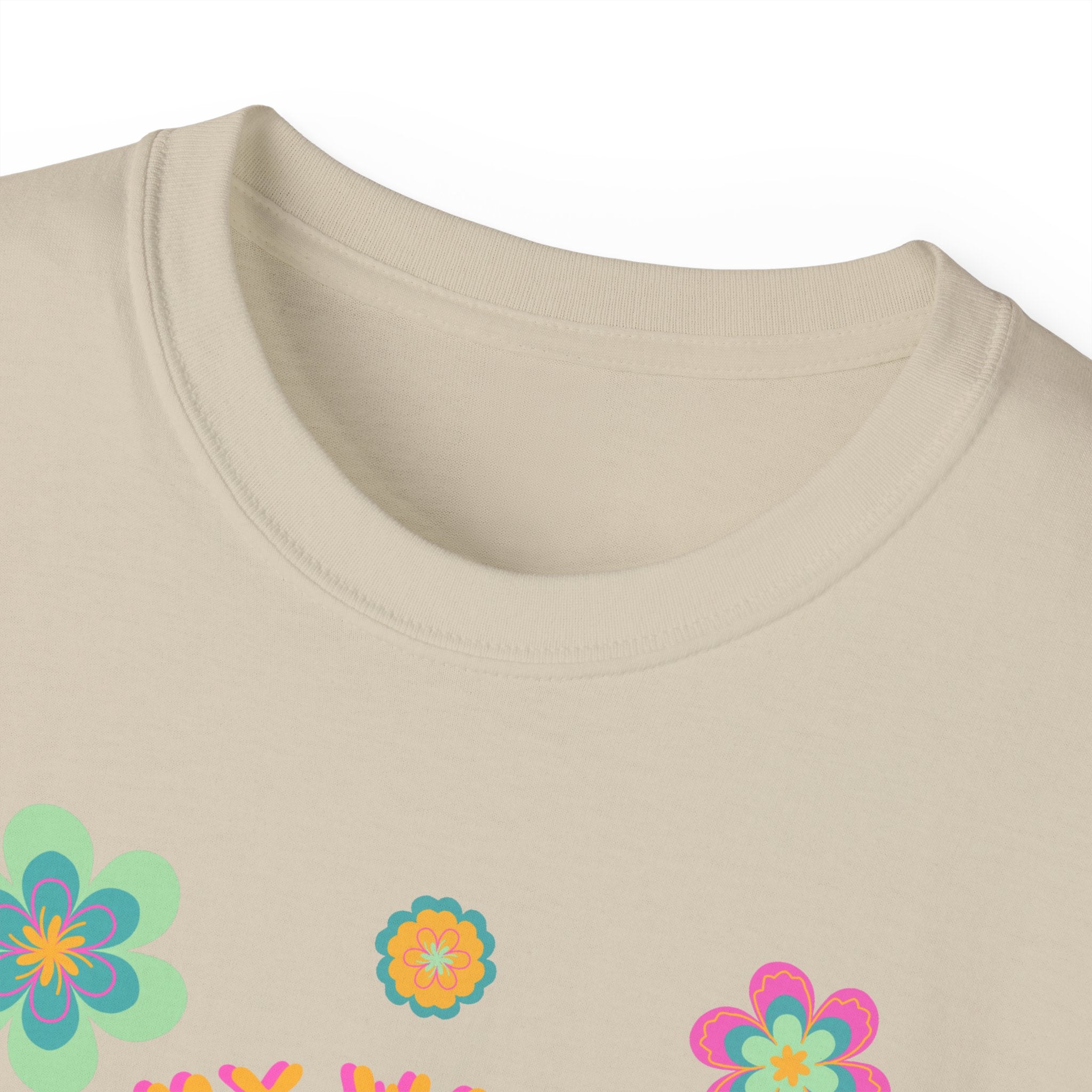 Retro Floral "In My Waiting Patiently Era" Ladies' V-Neck T-Shirt