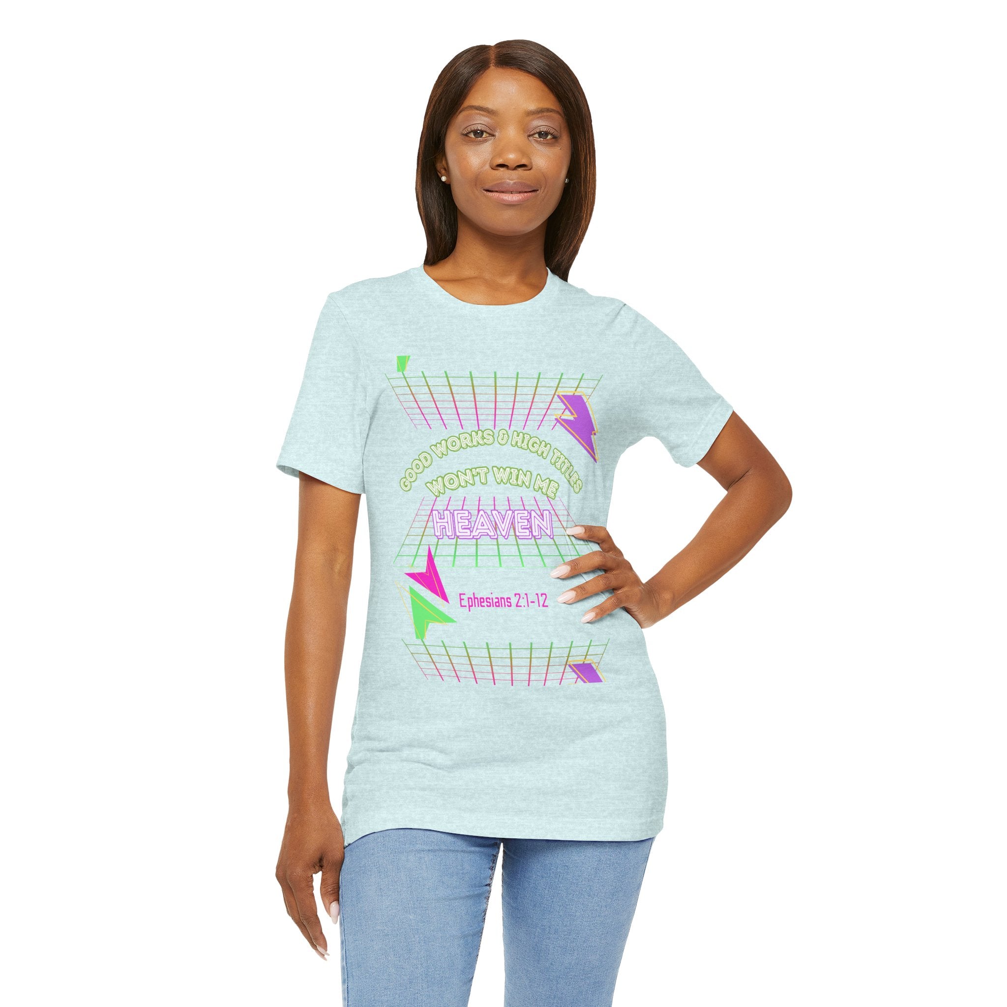 Woman's "Good works" Retro Tee— Ephesians 2:1-12 Retro Christian T-Shirt