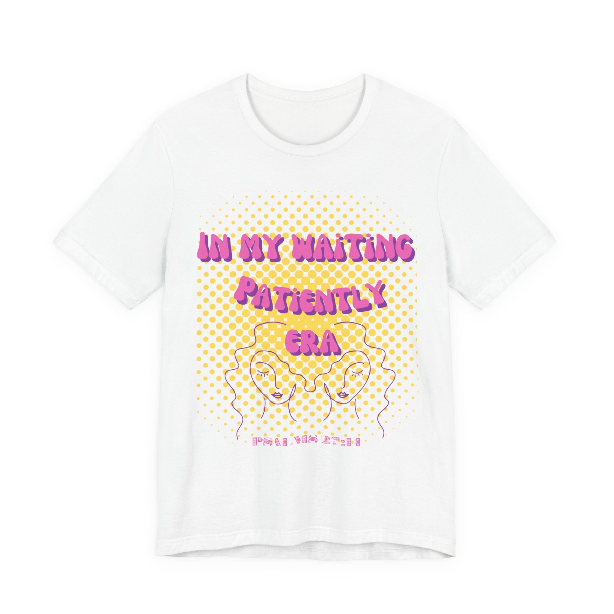 Women's 'In my Waiting Patiently Era' Tee - Yellow Graphic Jersey Short Sleeve