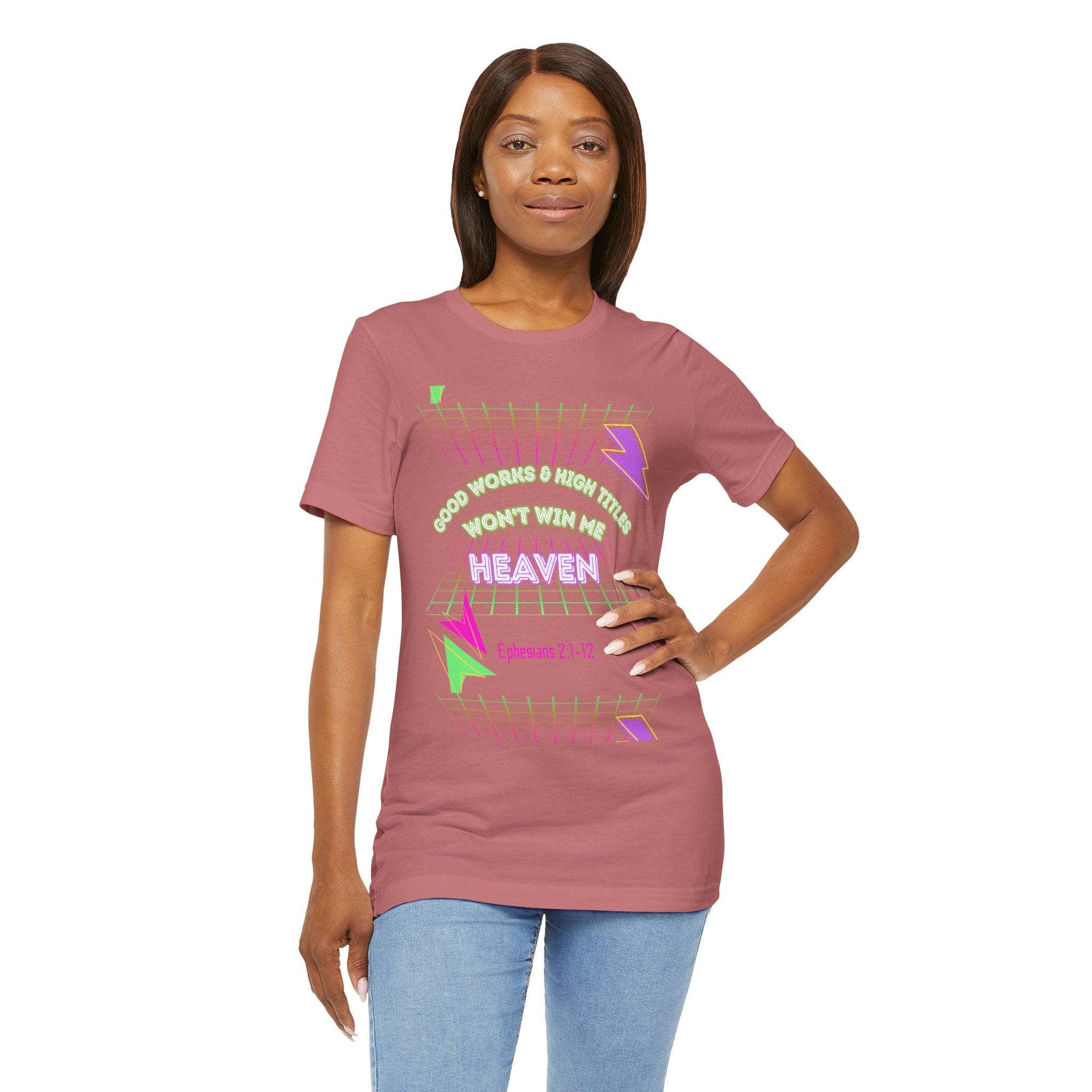 Woman's "Good works" Retro Tee— Ephesians 2:1-12 Retro Christian T-Shirt