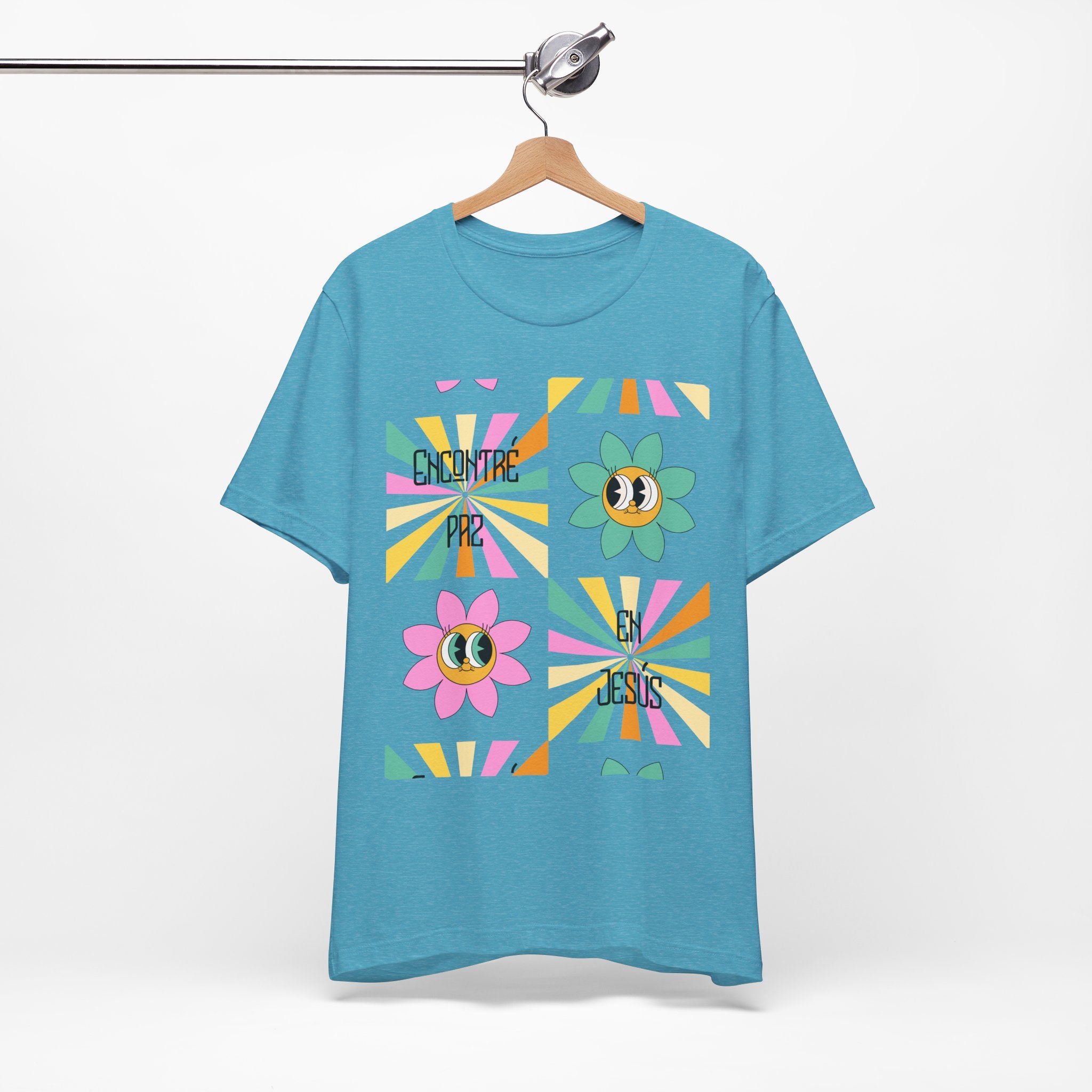 Woman's Spanish "Encontré paz en Jesús"- Camisa Retro Español