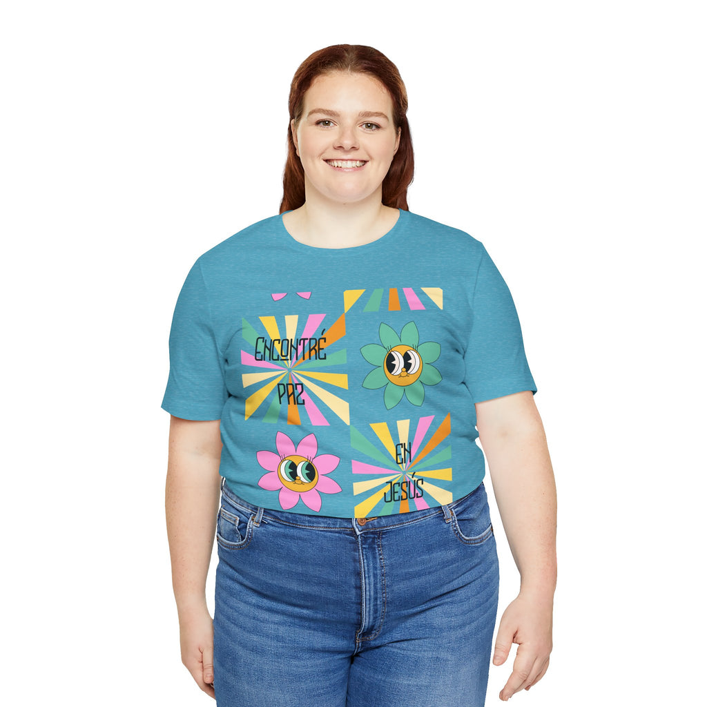 Woman's Spanish "Encontré paz en Jesús"- Camisa Retro Español
