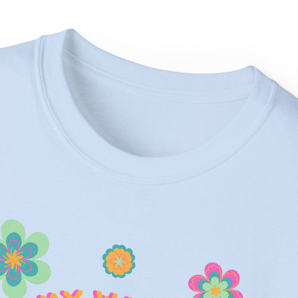 Retro Floral "In My Waiting Patiently Era" Ladies' V-Neck T-Shirt