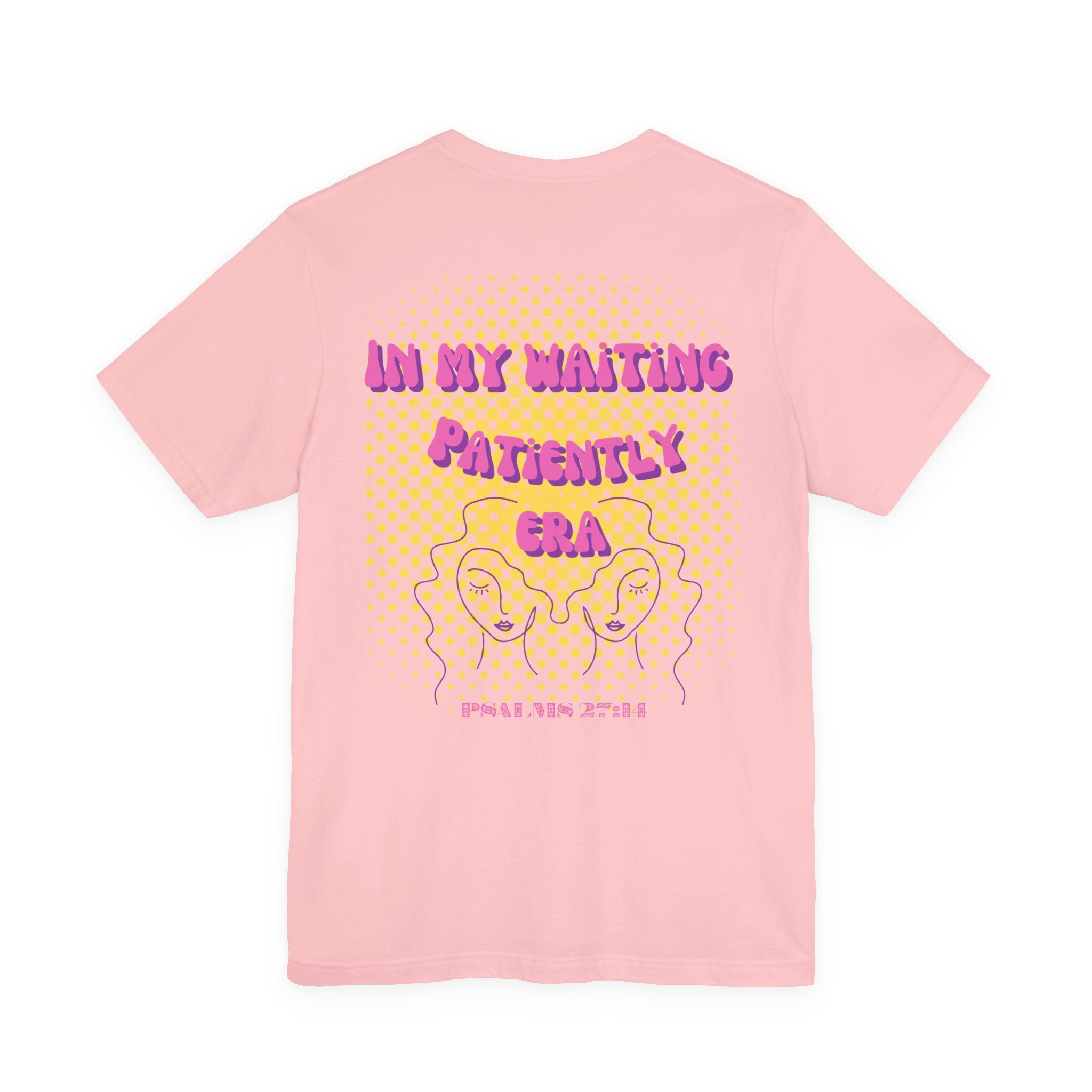 Women's 'In my Waiting Patiently Era' Tee - Yellow Graphic Jersey Short Sleeve