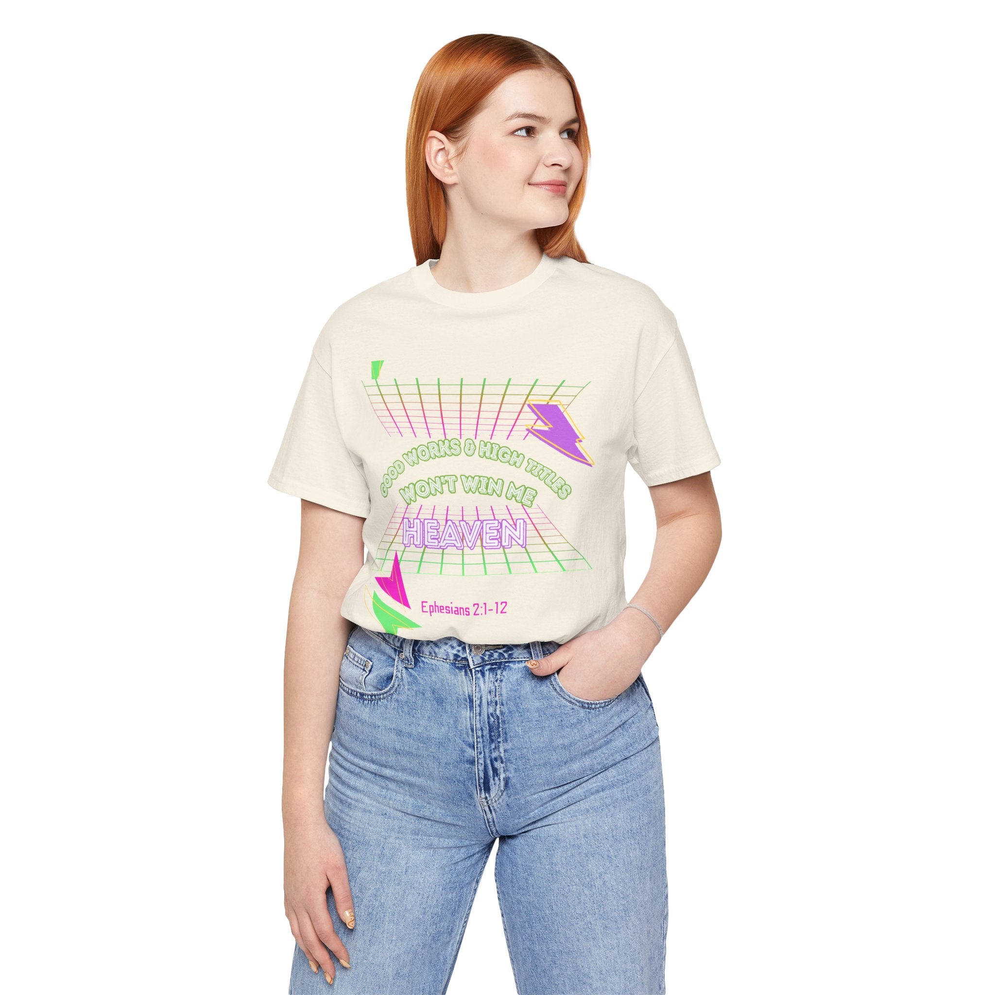 Woman's "Good works" Retro Tee— Ephesians 2:1-12 Retro Christian T-Shirt