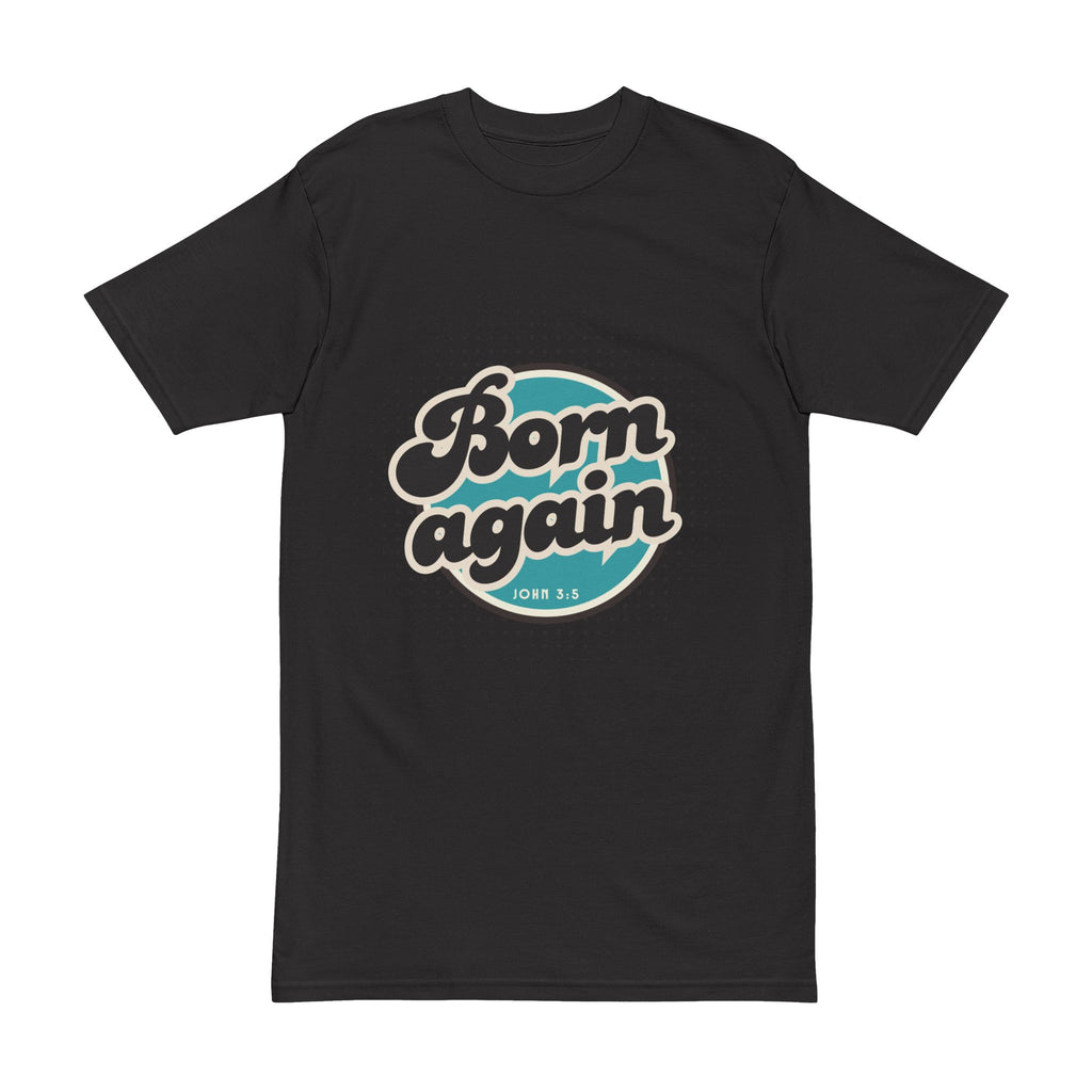 Men's 'Born Again' T-Shirt — Retro Christian Faith Tee (John 3:5)