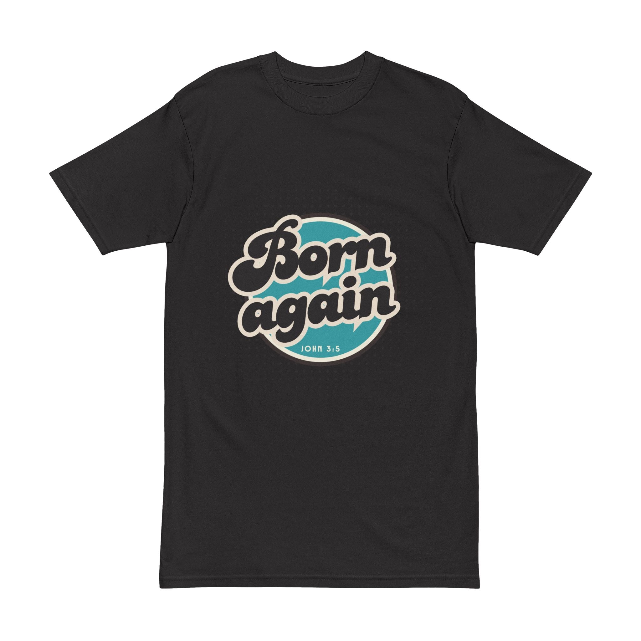 Men's 'Born Again' T-Shirt — Retro Christian Faith Tee (John 3:5)