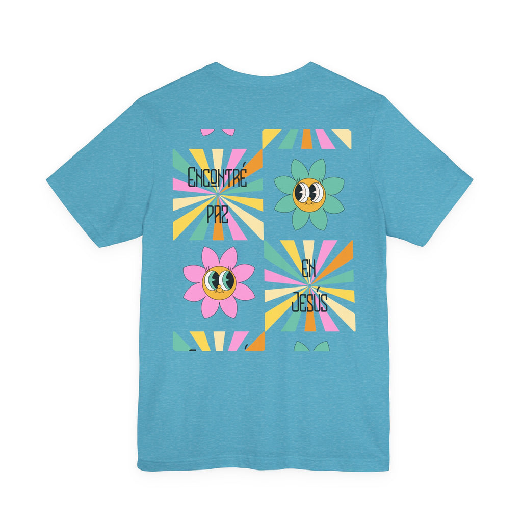 Woman's Spanish "Encontré paz en Jesús"- Camisa Retro Español