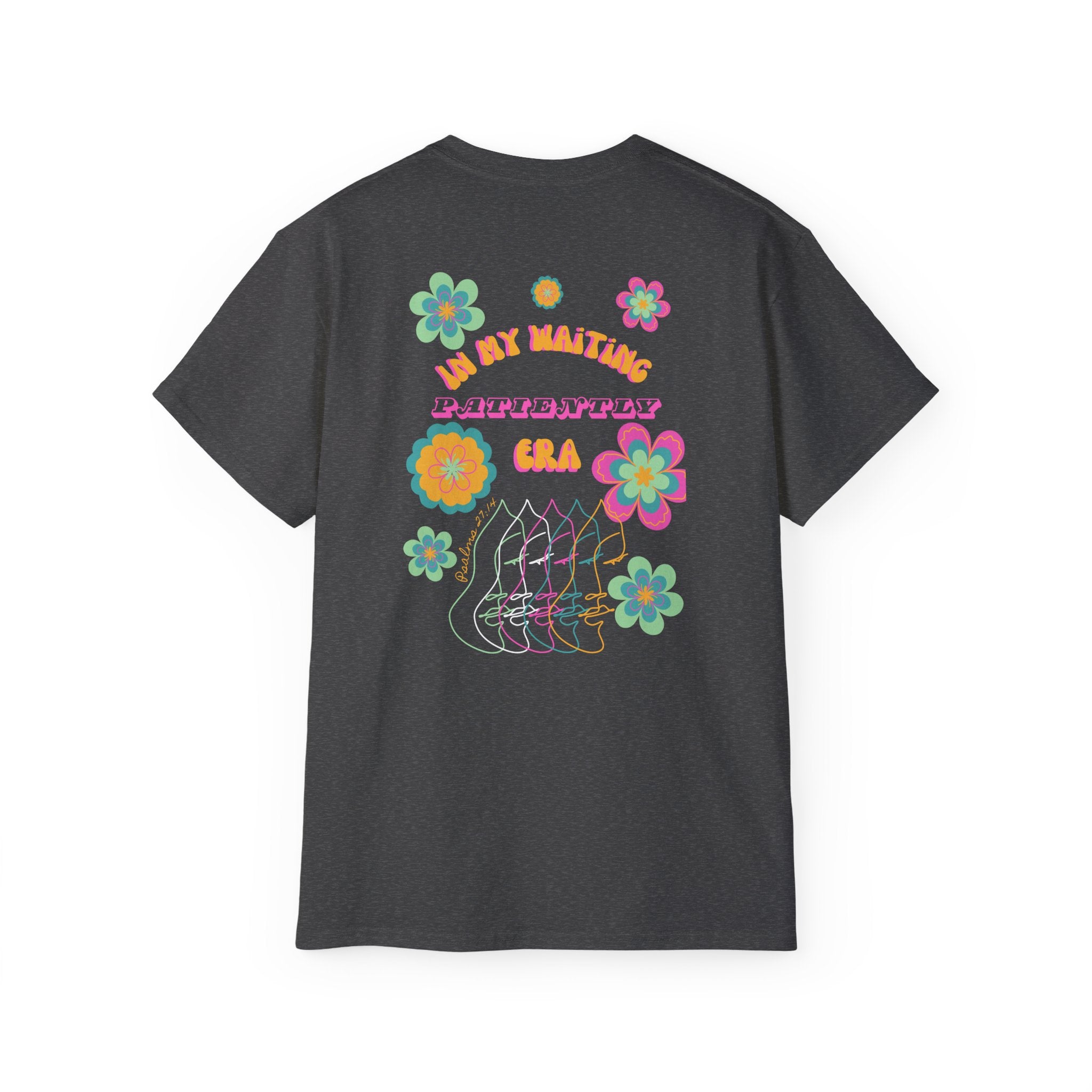 Retro Floral "In My Waiting Patiently Era" Ladies' V-Neck T-Shirt