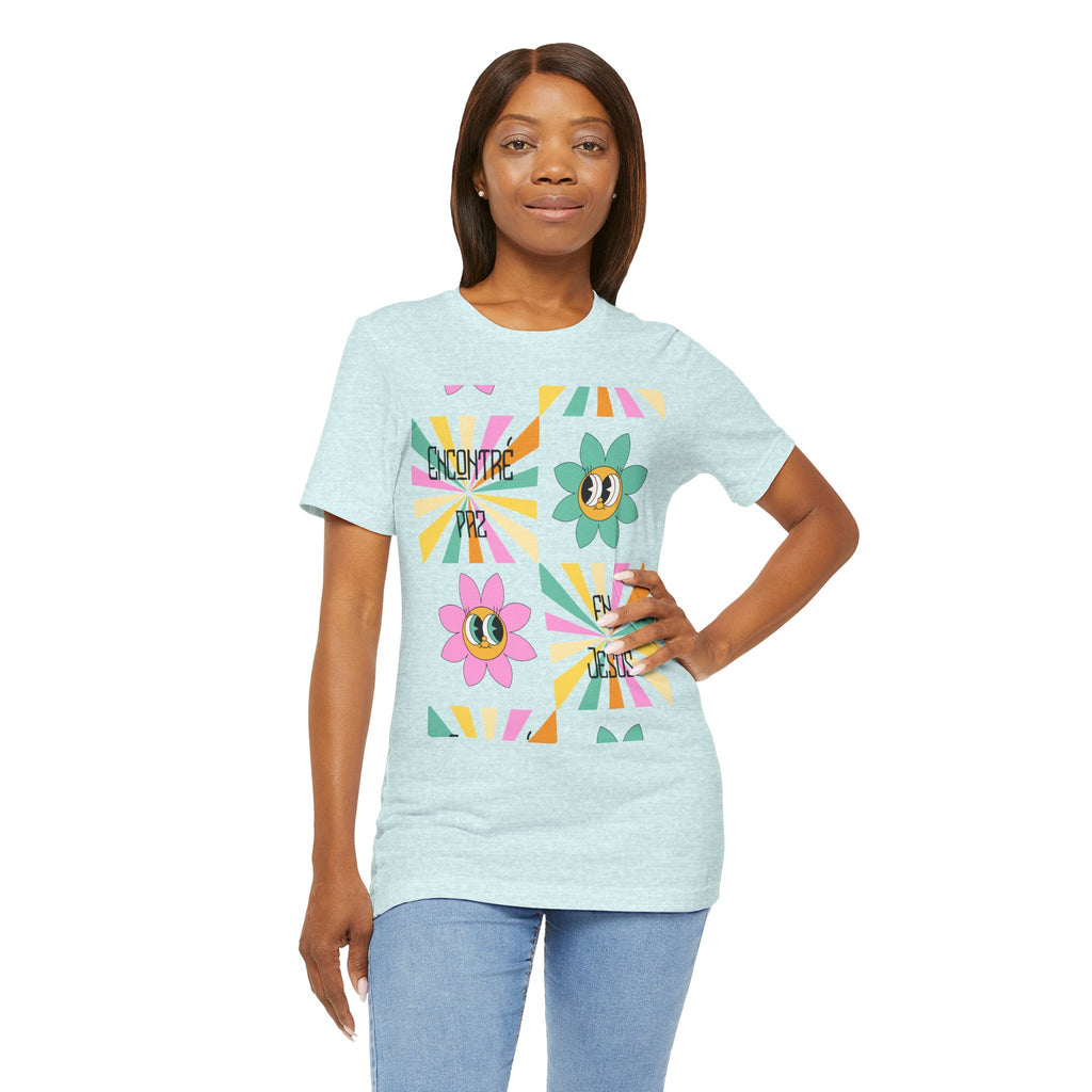 Woman's Spanish "Encontré paz en Jesús"- Camisa Retro Español