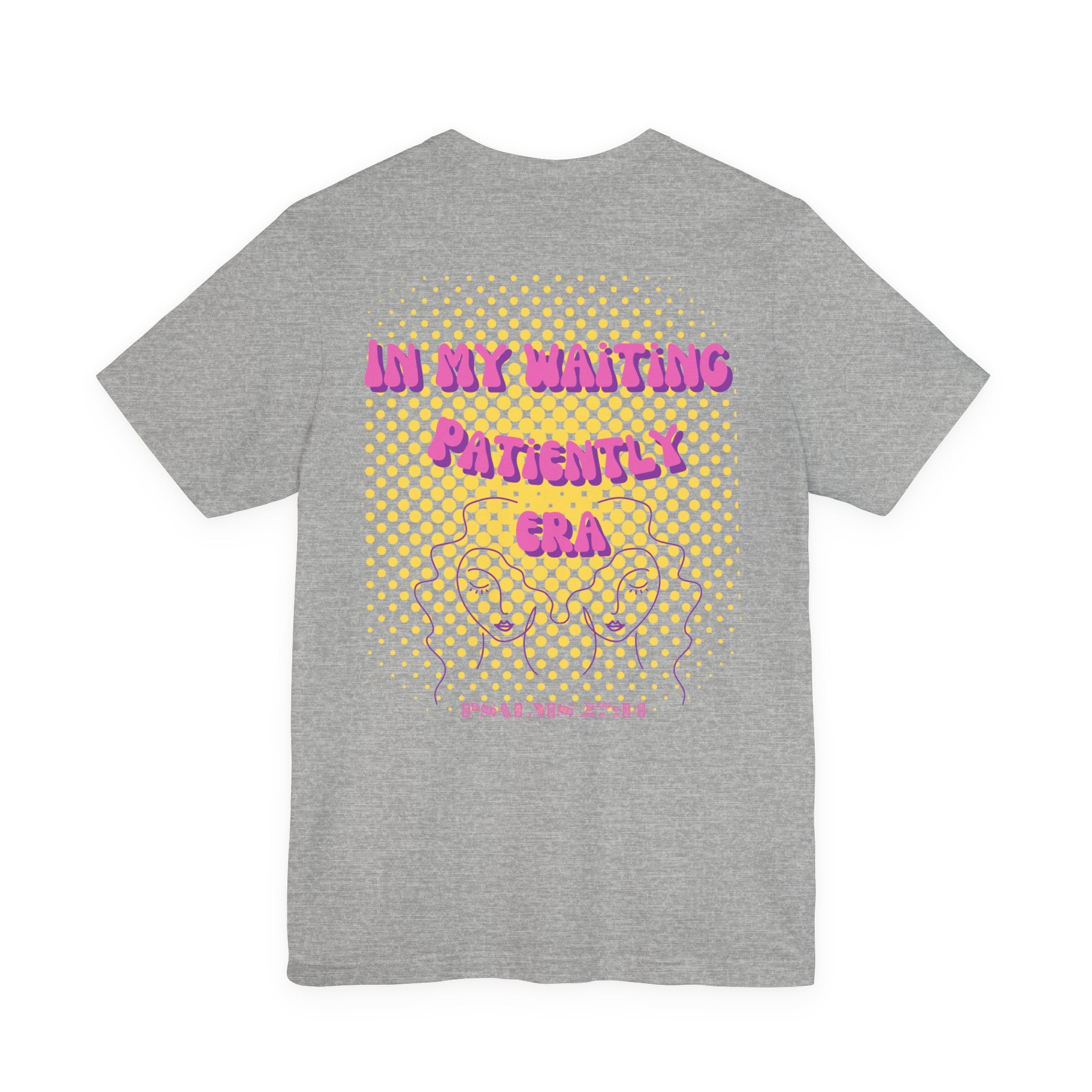 Women's 'In my Waiting Patiently Era' Tee - Yellow Graphic Jersey Short Sleeve