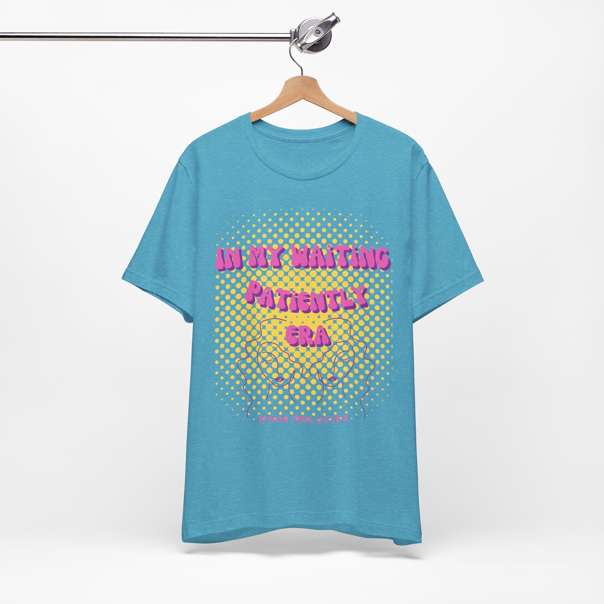 Women's 'In my Waiting Patiently Era' Tee - Yellow Graphic Jersey Short Sleeve